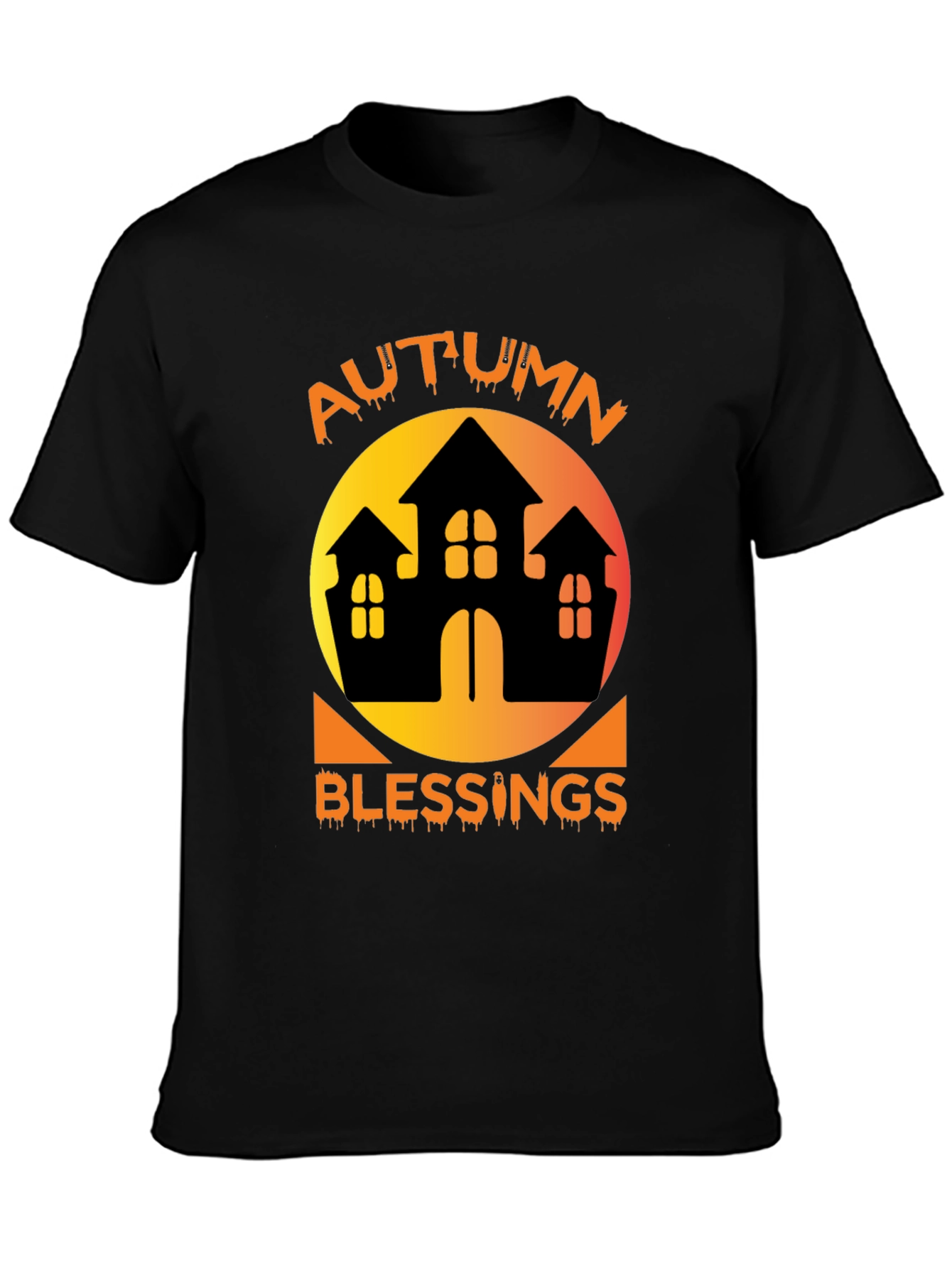 Autumn Blessings Haunted House T-Shirt