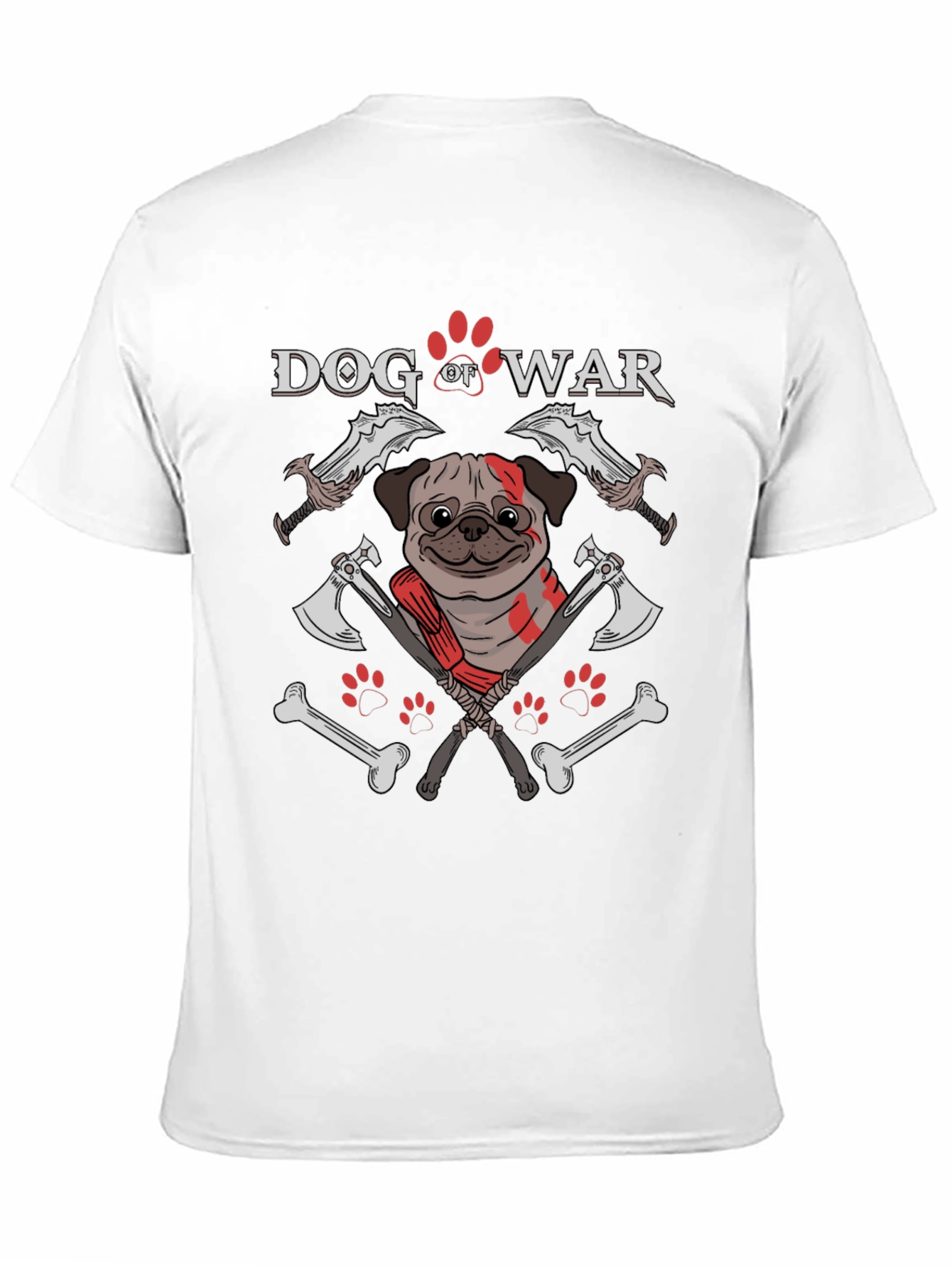 Dog of War T-Shirt: Pug Warrior Graphic Tee