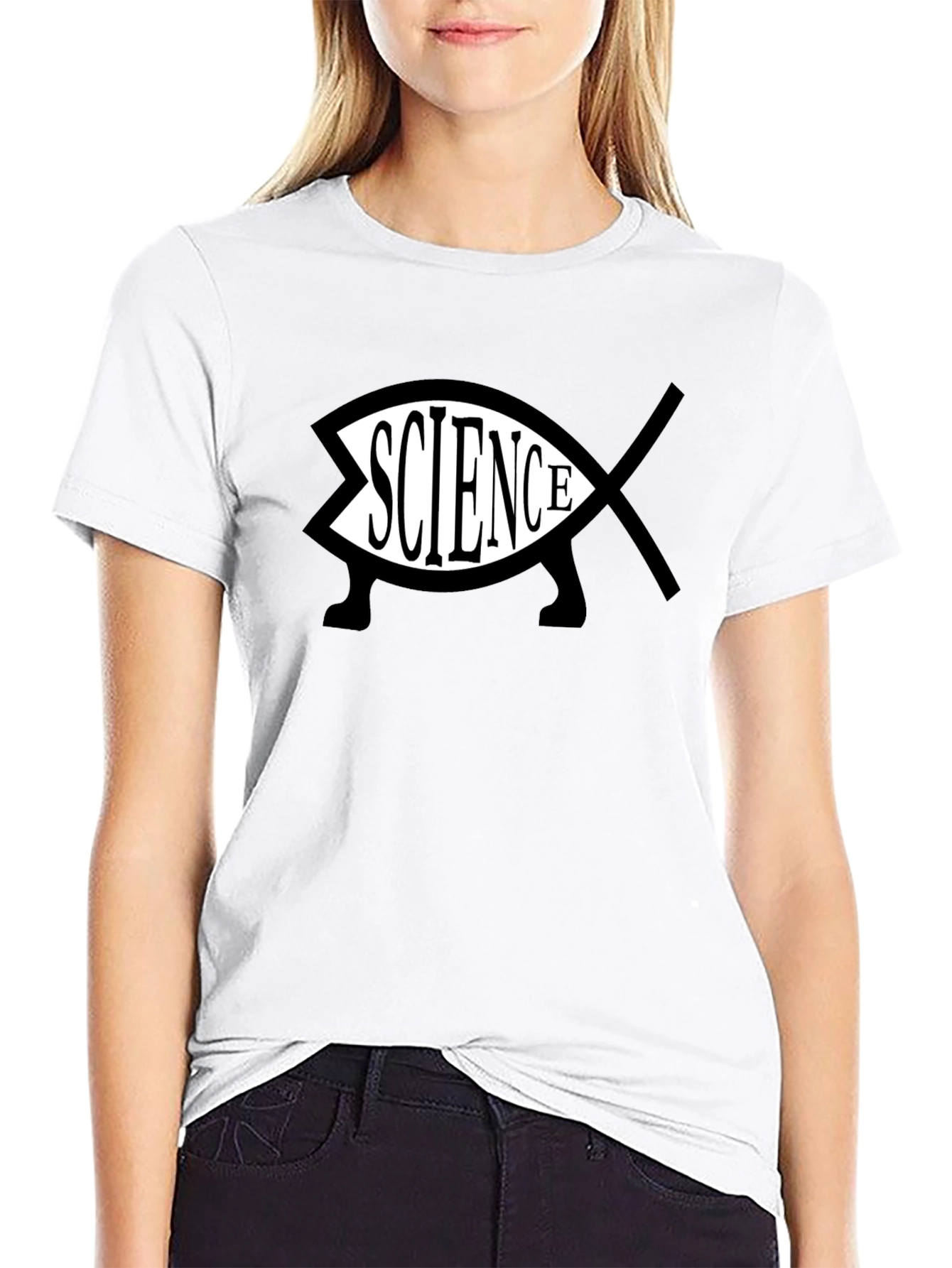Science Fish Black T-Shirt