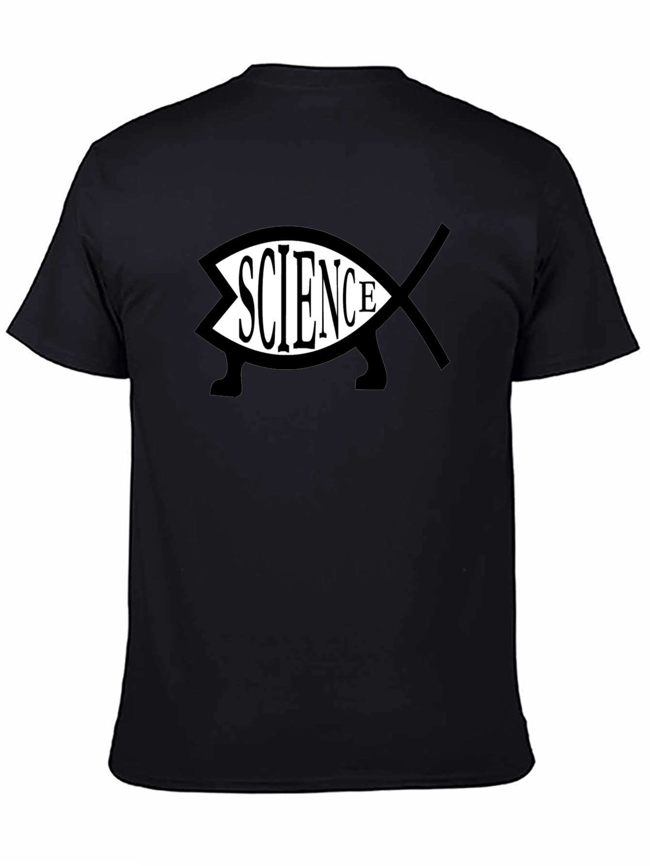Science Fish Black T-Shirt