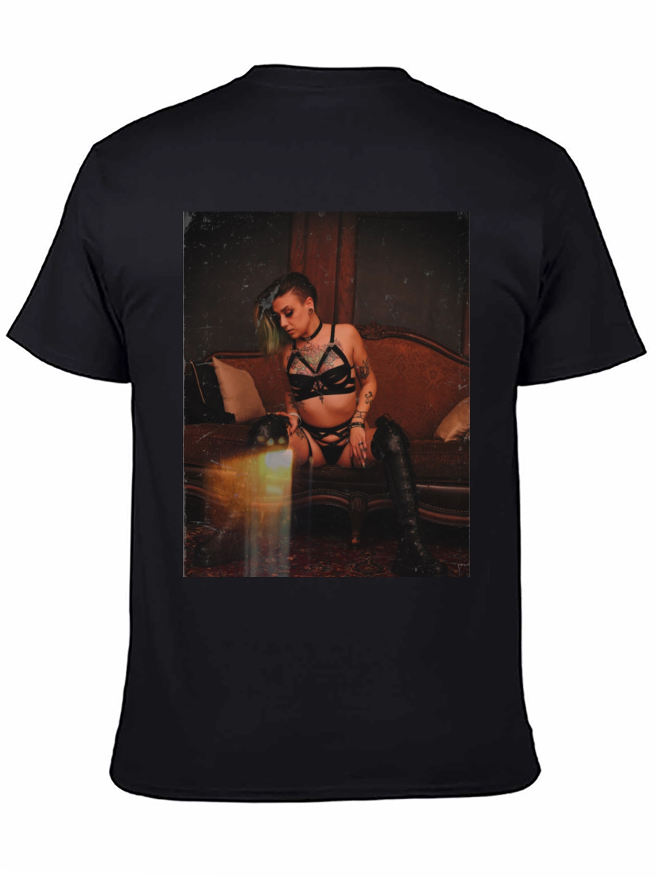 Edgy Tattooed Woman Graphic Tee