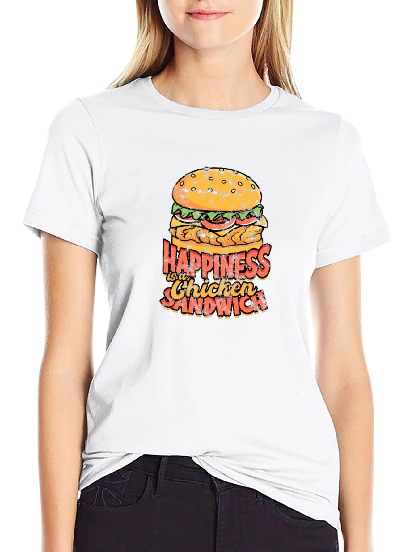Happiness Chicken Sandwich Graphic Tee