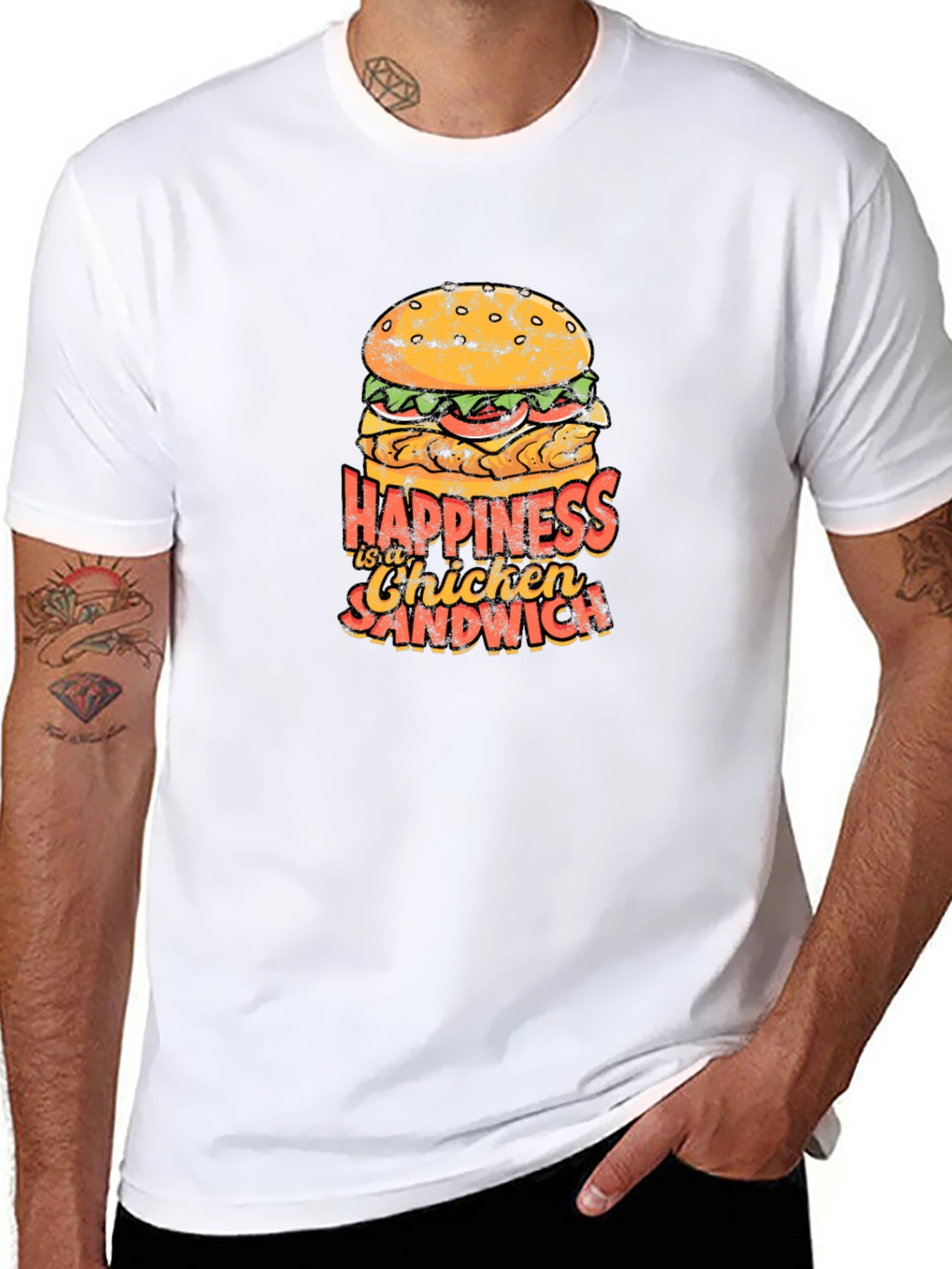 Happiness Chicken Sandwich Graphic Tee