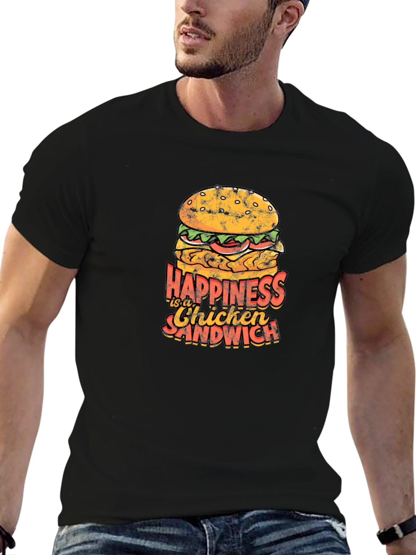 Happiness Chicken Sandwich Graphic Tee