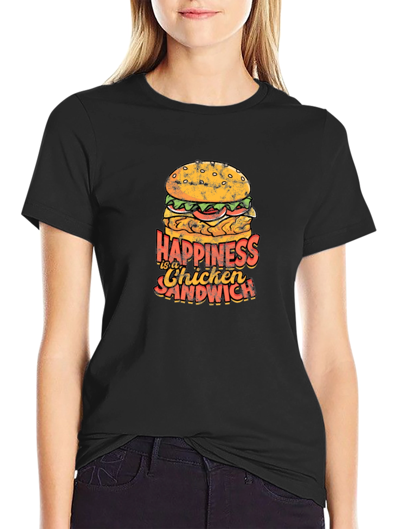 Happiness Chicken Sandwich Graphic Tee