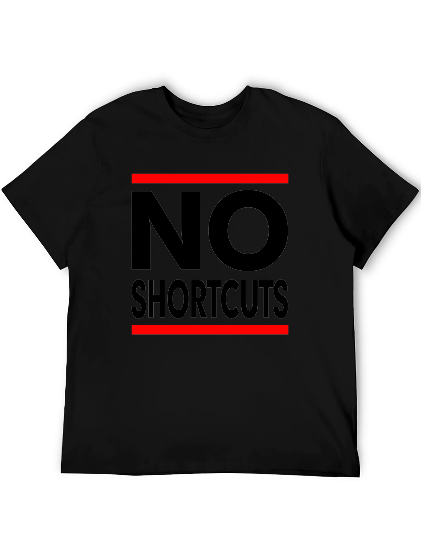 No Shortcuts Black Graphic Tee