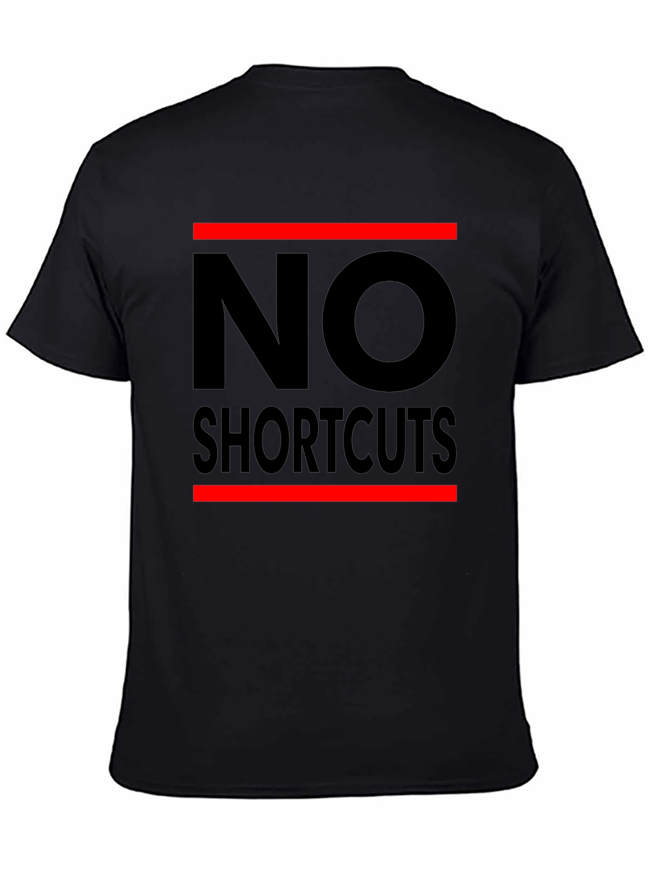 No Shortcuts Black Graphic Tee