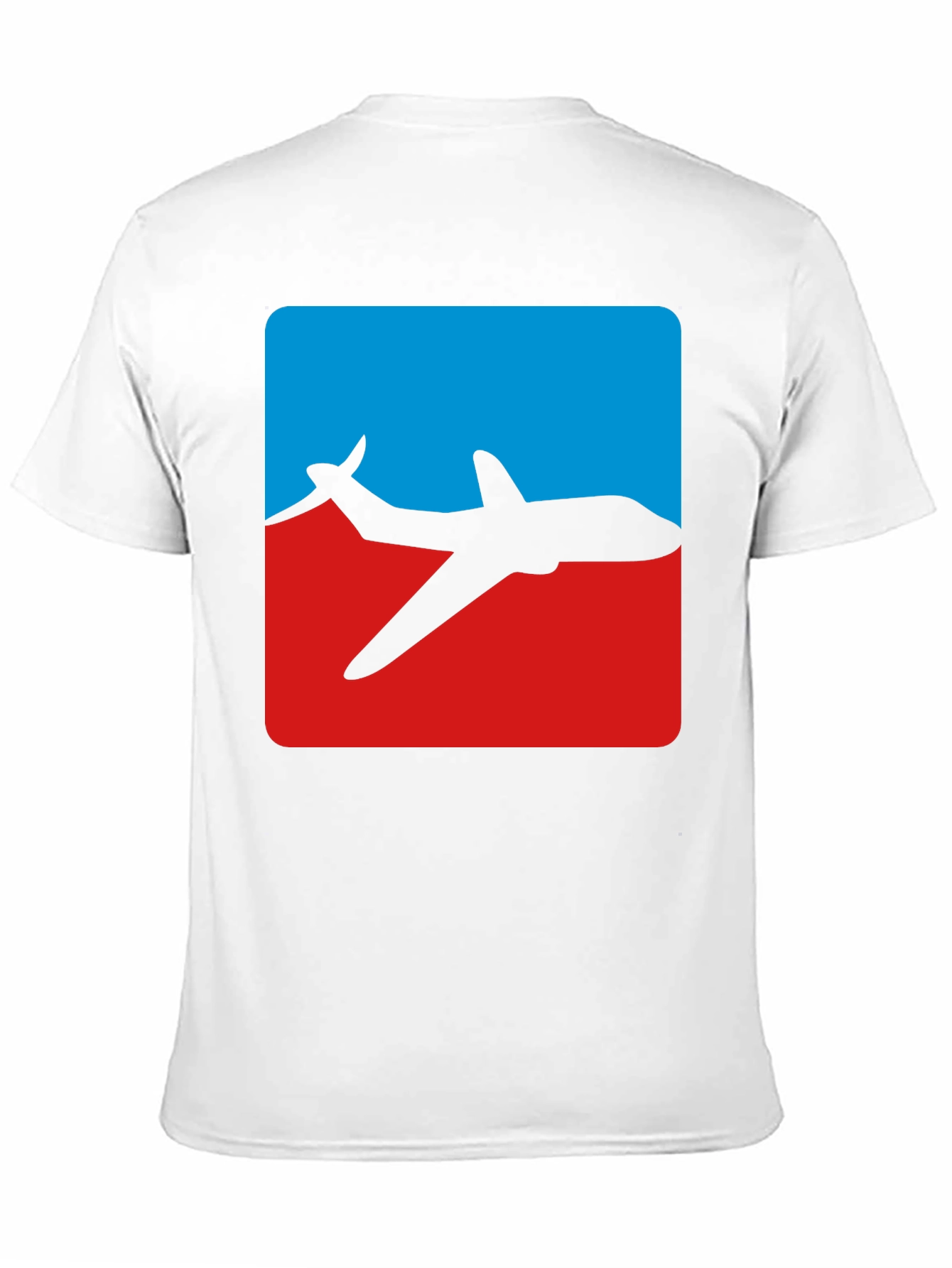 Airplane Graphic Tee - Blue & Red Jet Design