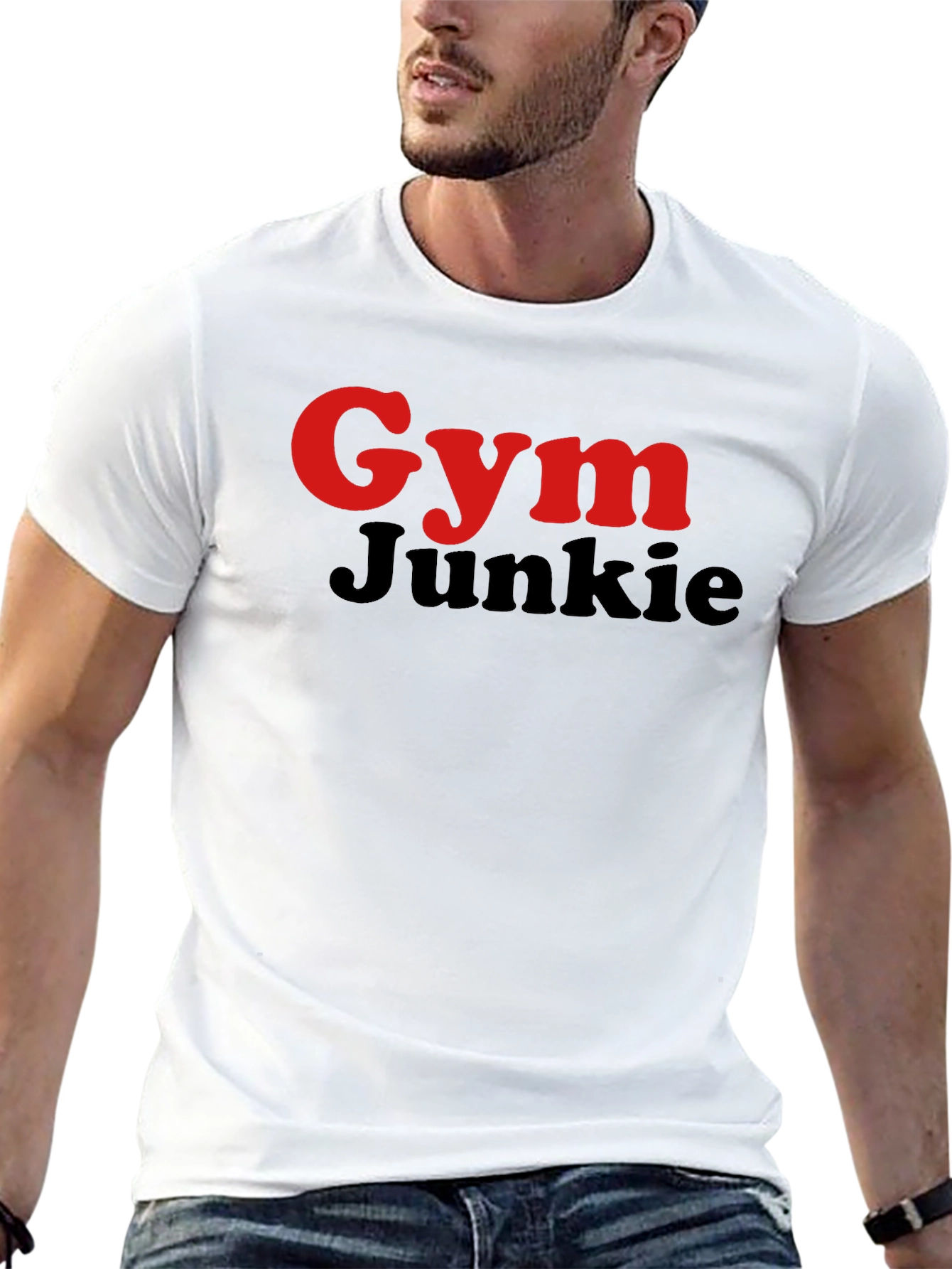 Gym Junkie T-Shirt - Red & Black