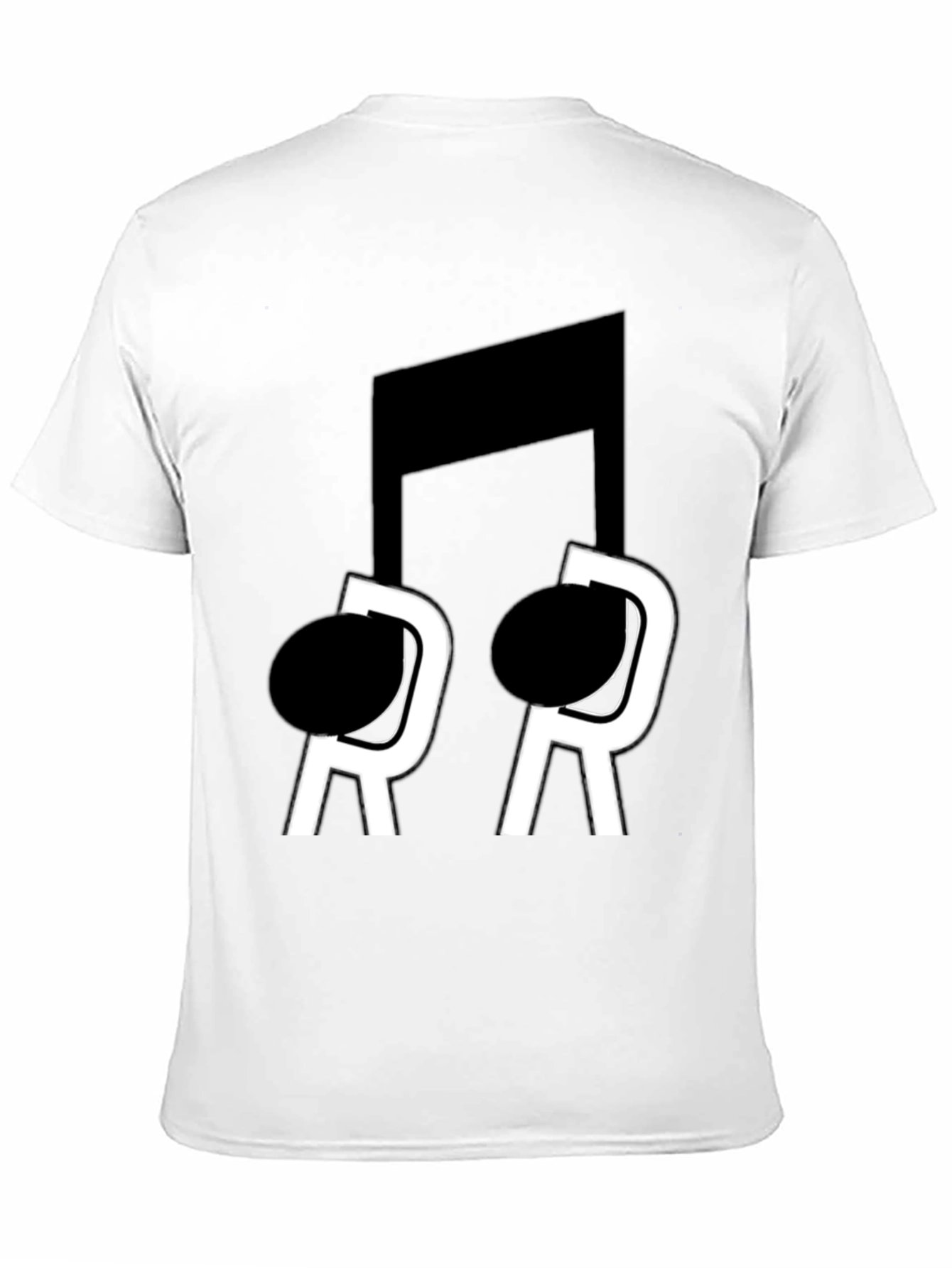 Musical Note T-Shirt - Black Cotton Blend