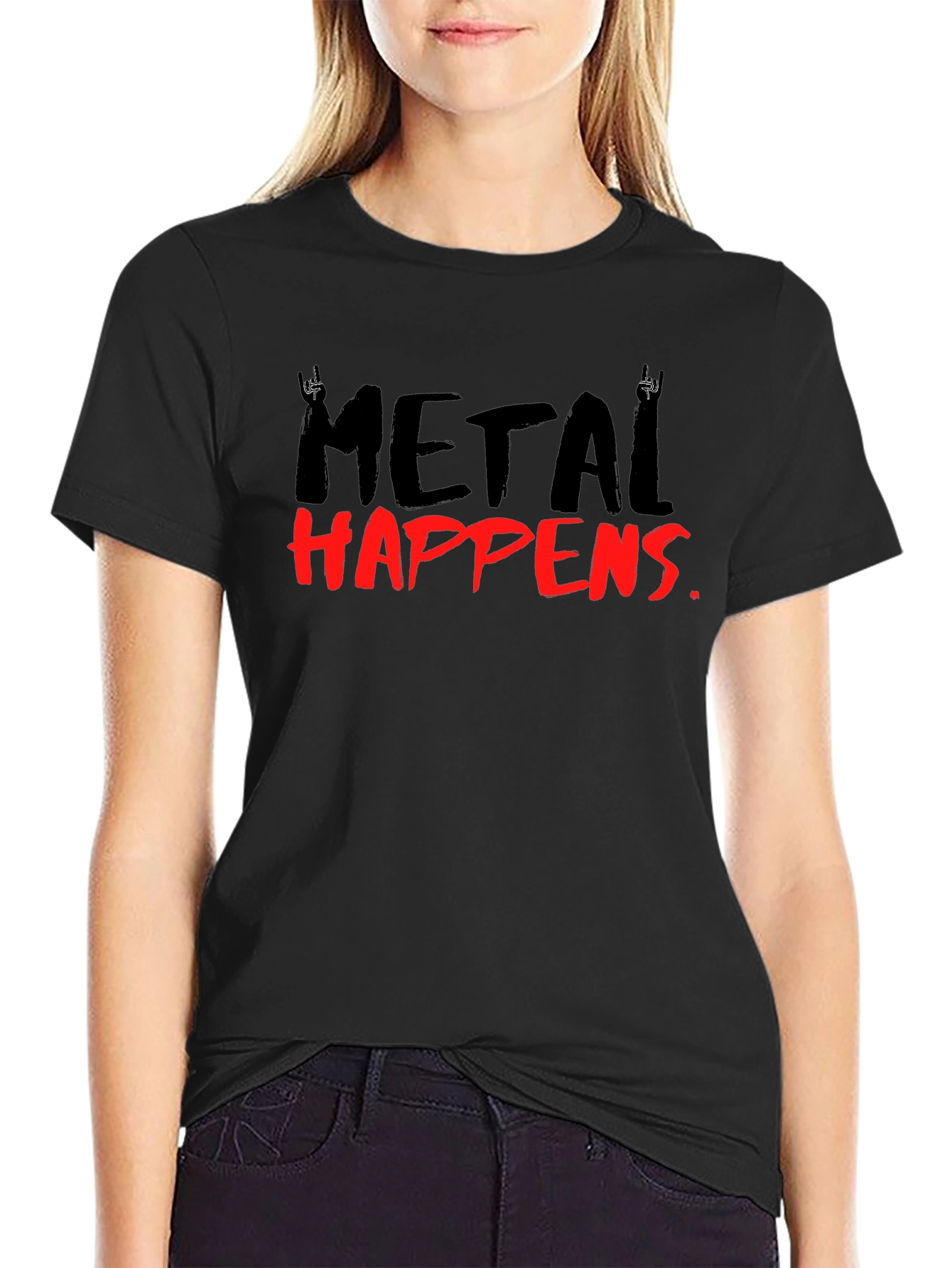 Metal Happens T-Shirt - Black Graphic Tee