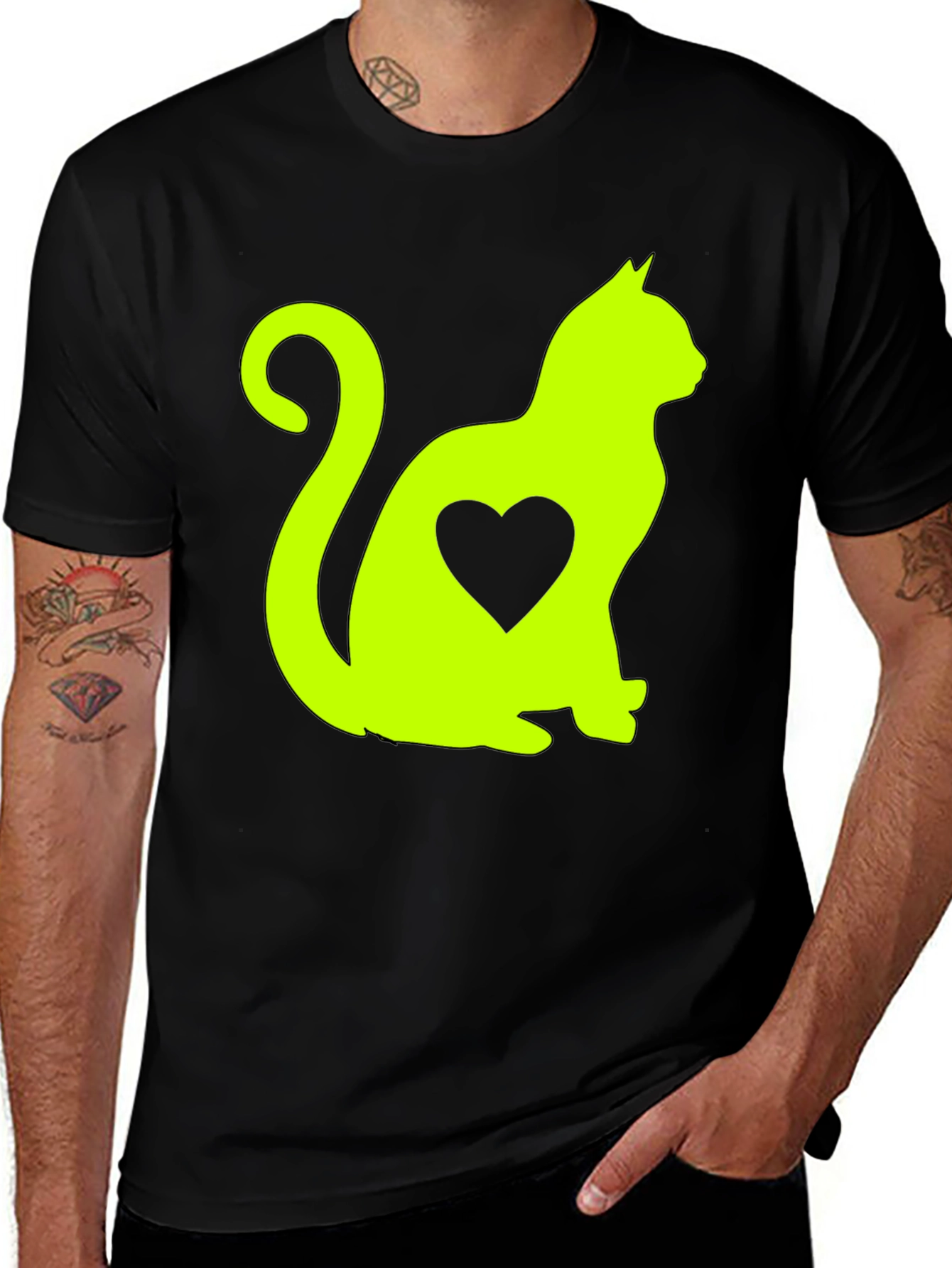 Cat Heart T-Shirt - Cute Animal Lover Tee