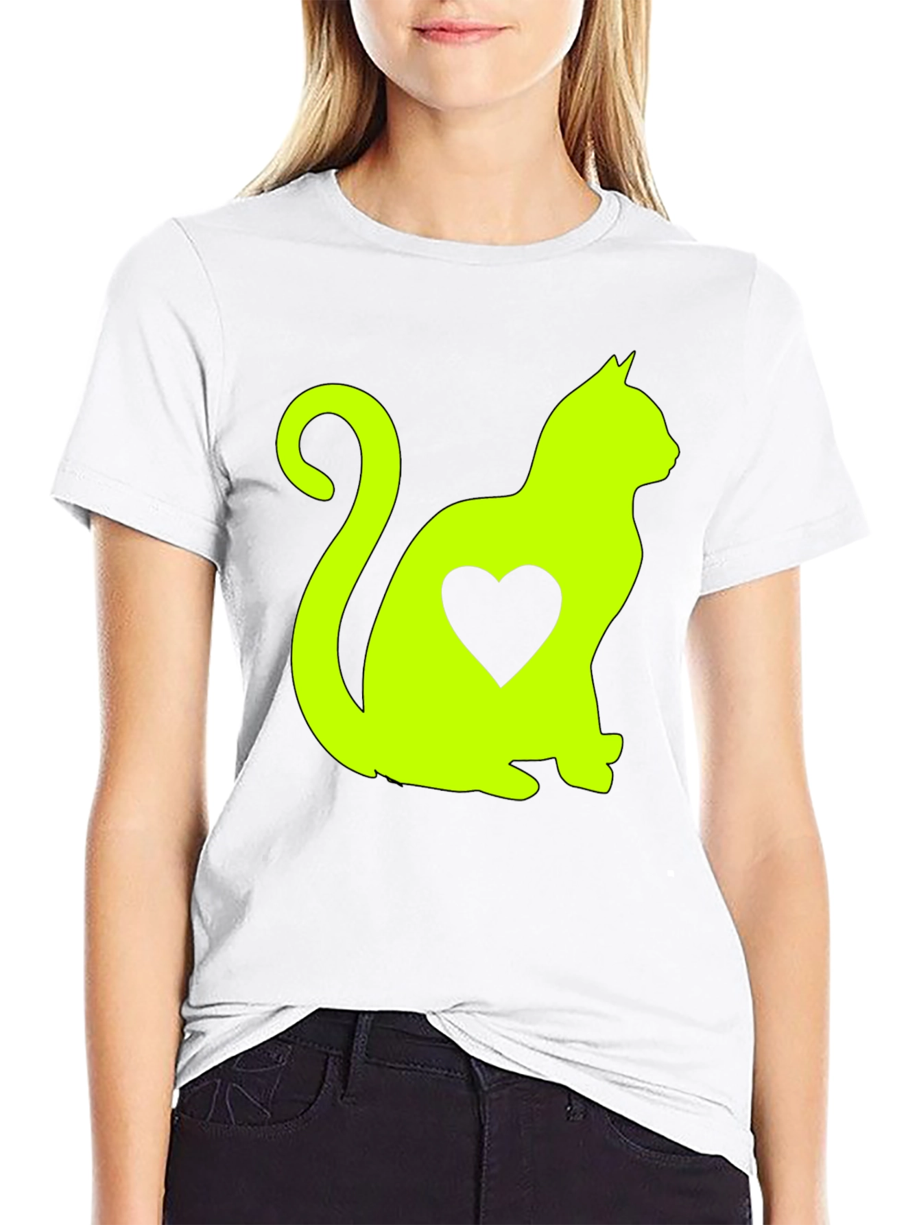 Cat Heart T-Shirt - Cute Animal Lover Tee
