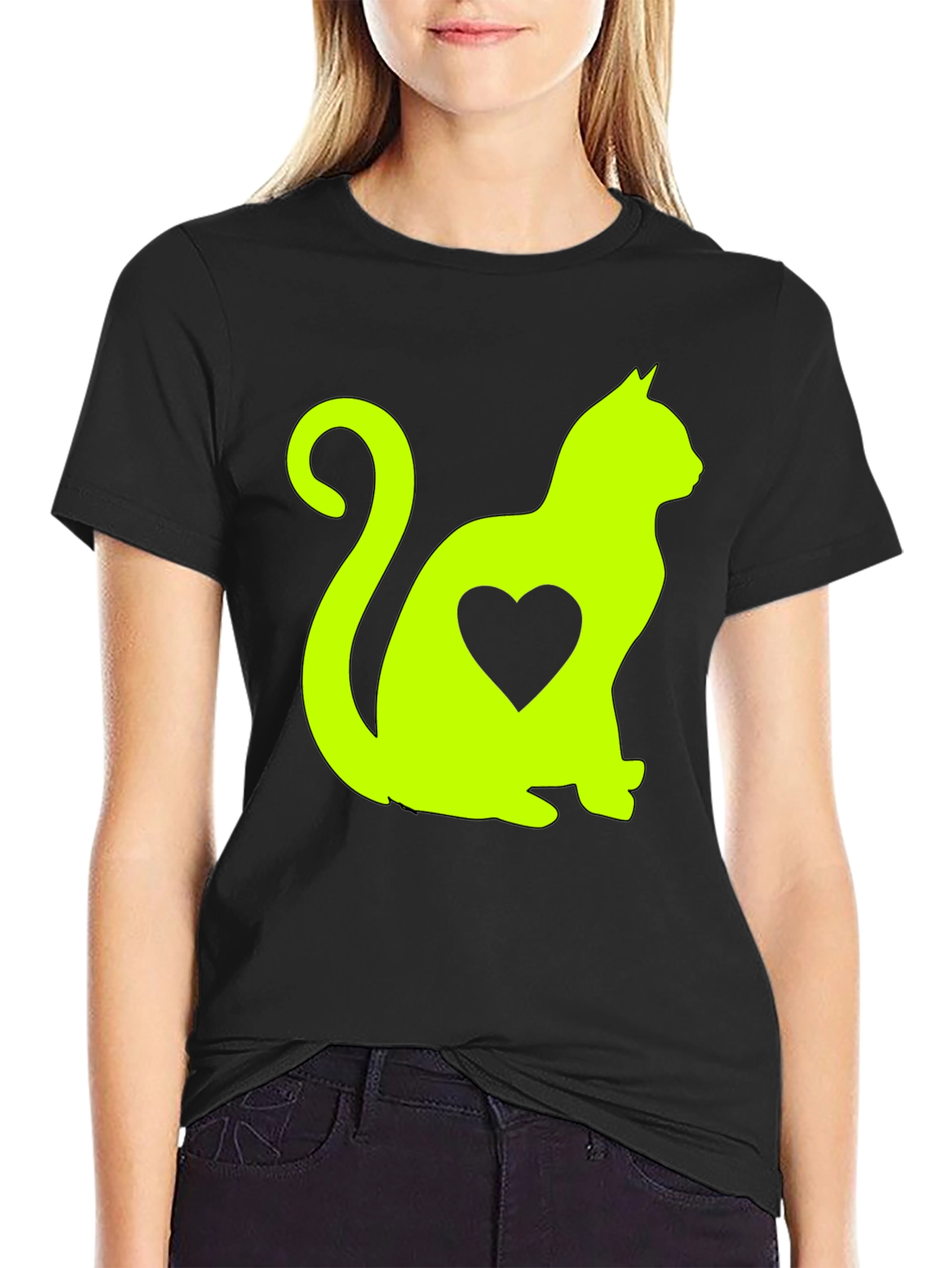Cat Heart T-Shirt - Cute Animal Lover Tee