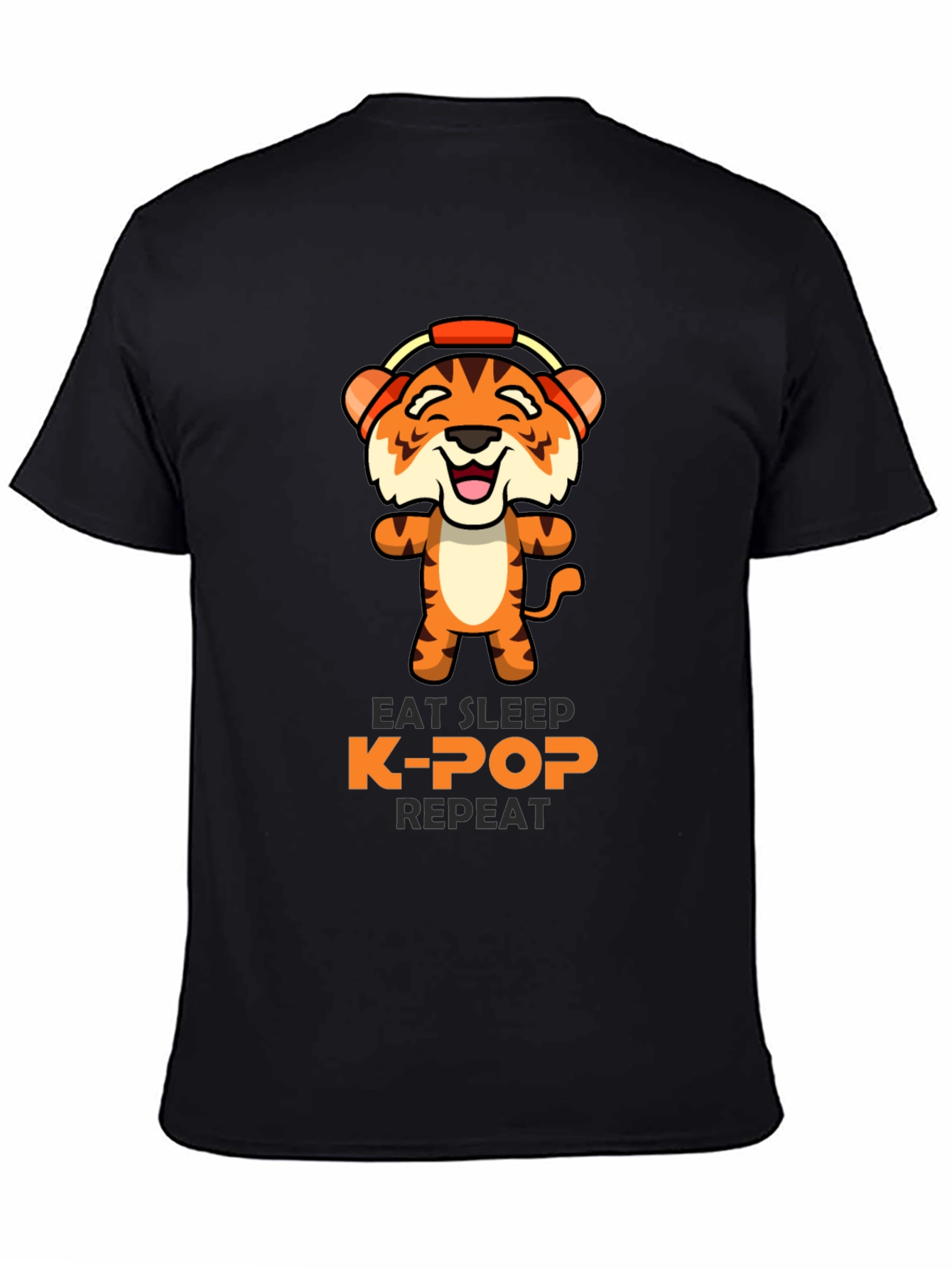 Eat Sleep K-Pop Repeat Tiger Graphic Tee