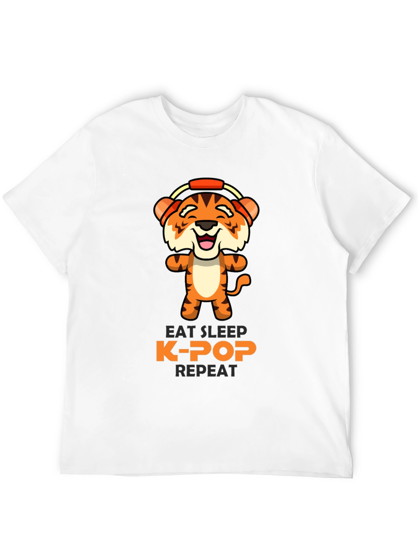 Eat Sleep K-Pop Repeat Tiger Graphic Tee