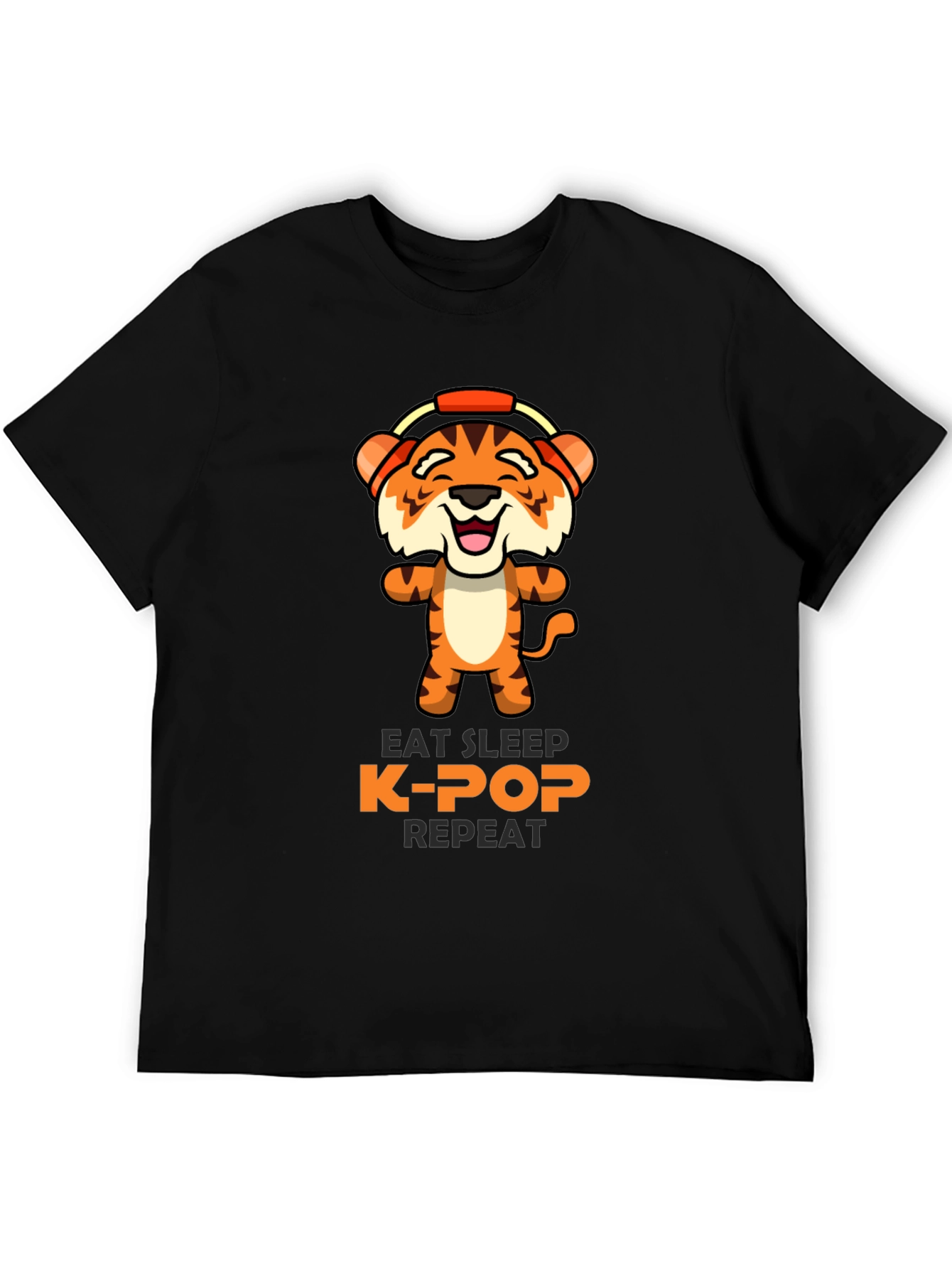 Eat Sleep K-Pop Repeat Tiger Graphic Tee