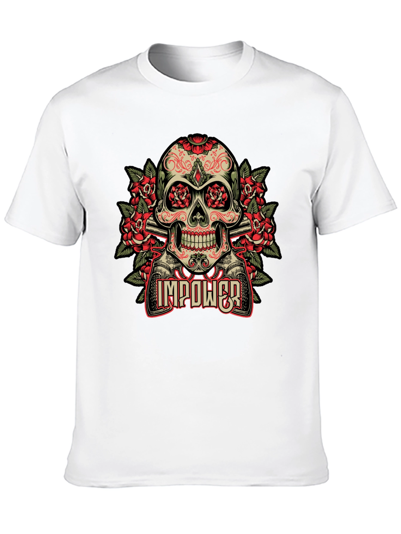 Skull & Roses Graphic T-Shirt - Empower Your Style