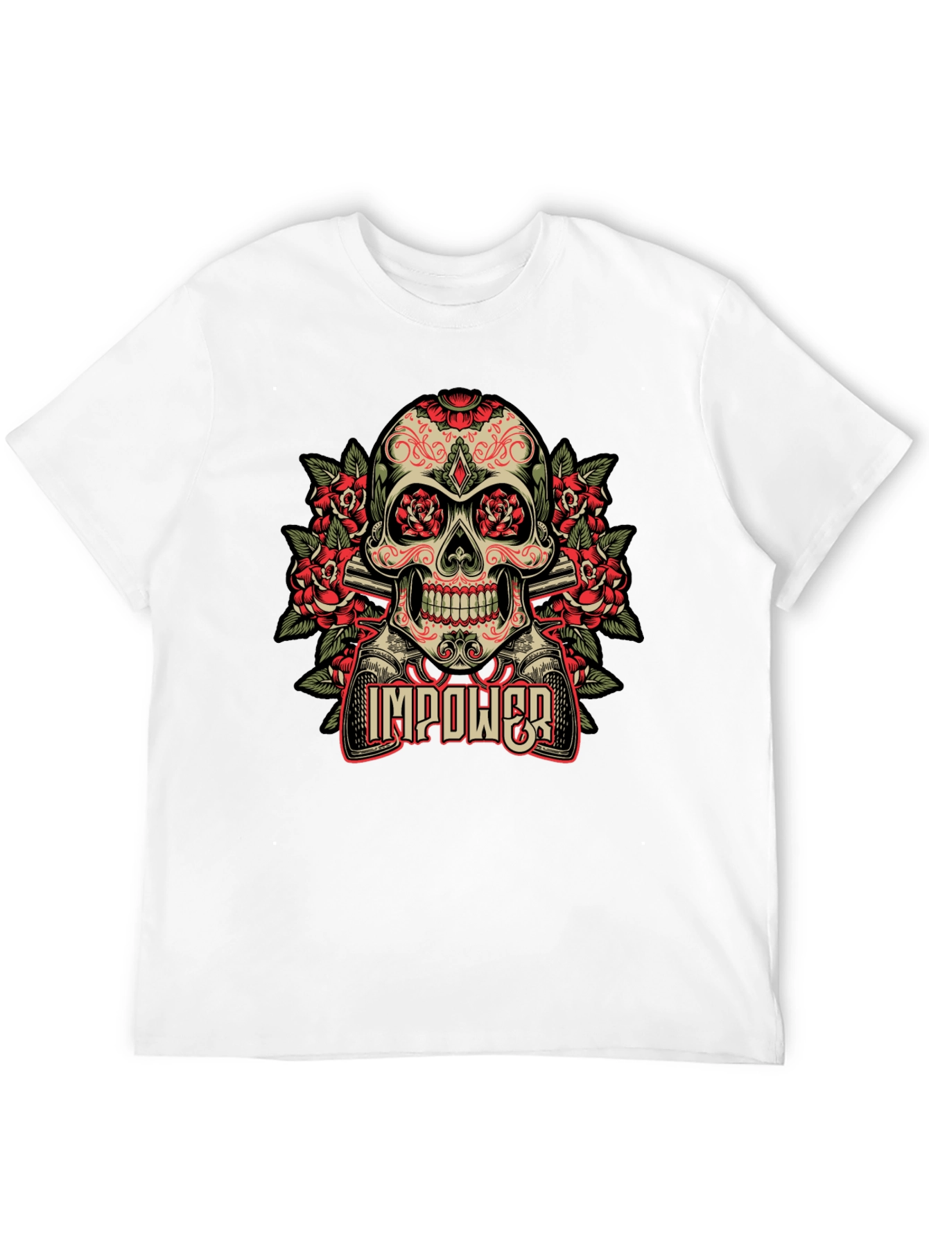Skull & Roses Graphic T-Shirt - Empower Your Style