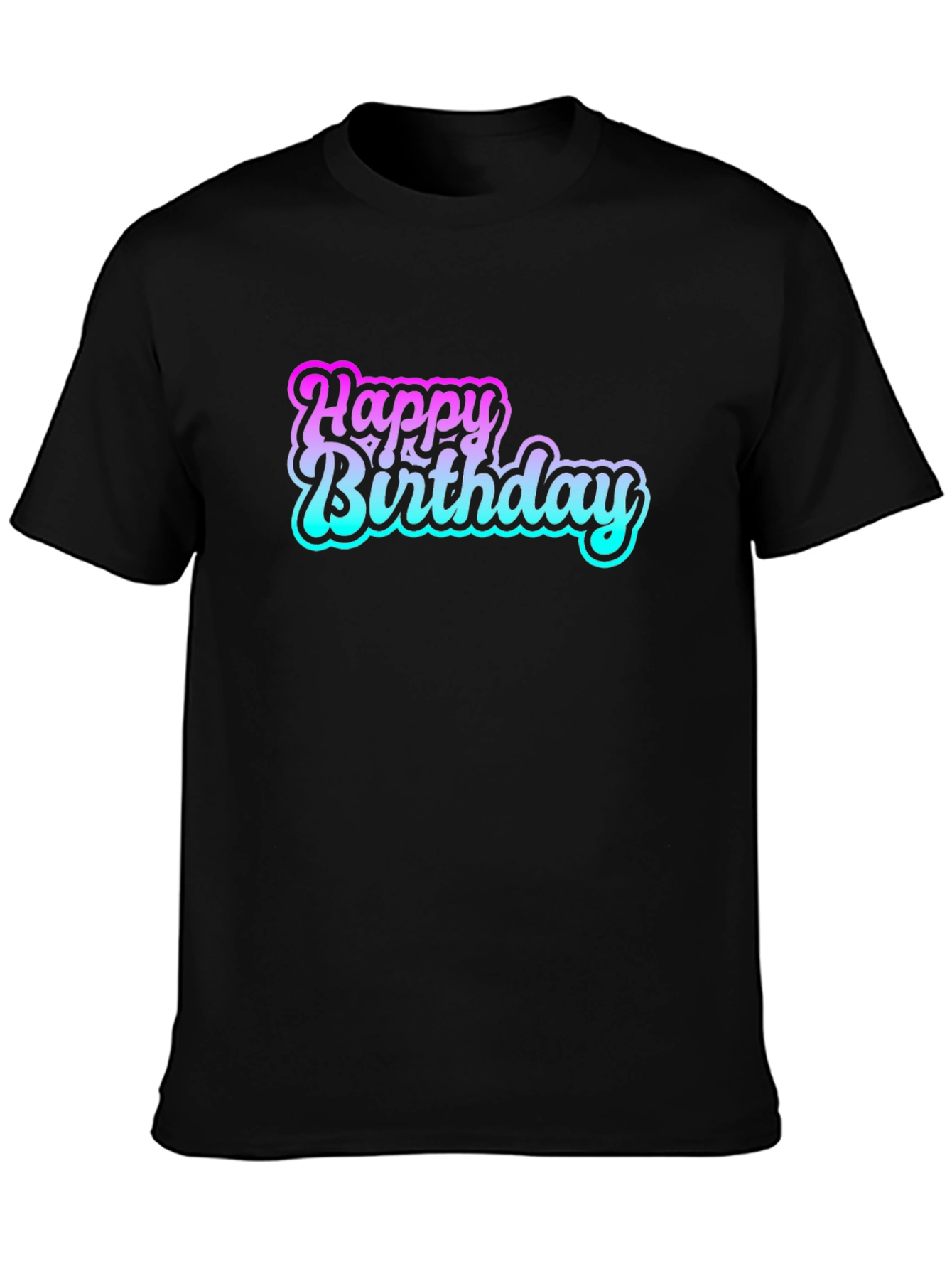 Happy Birthday Black T-Shirt - Stylish Celebration Tee
