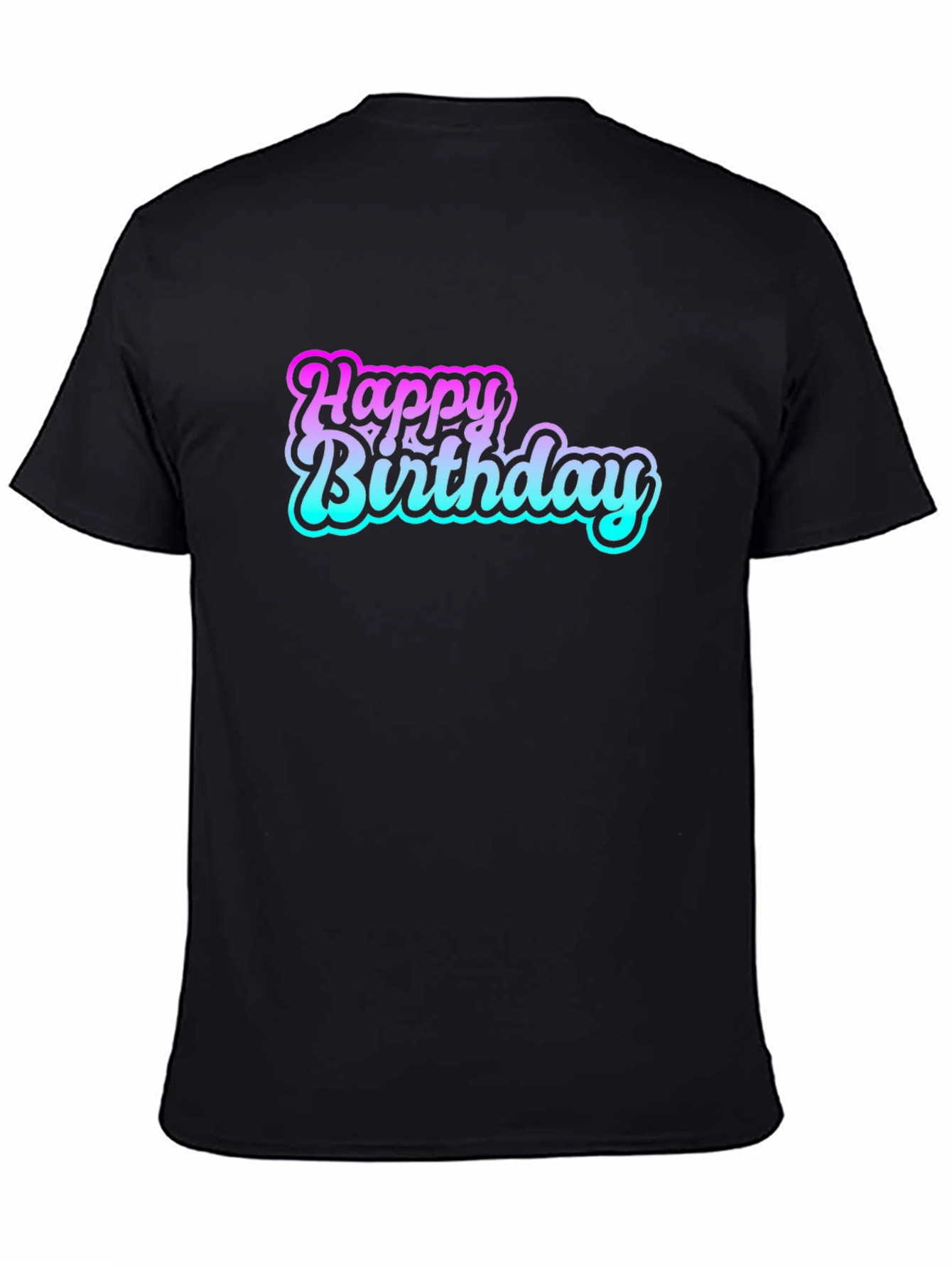 Happy Birthday Black T-Shirt - Stylish Celebration Tee