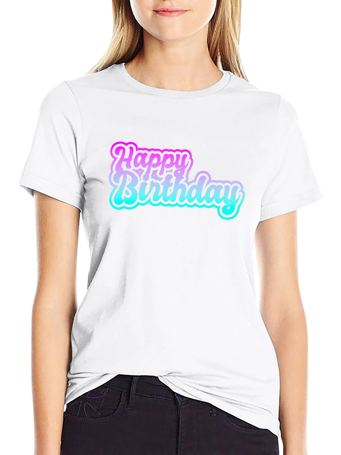 Happy Birthday Black T-Shirt - Stylish Celebration Tee
