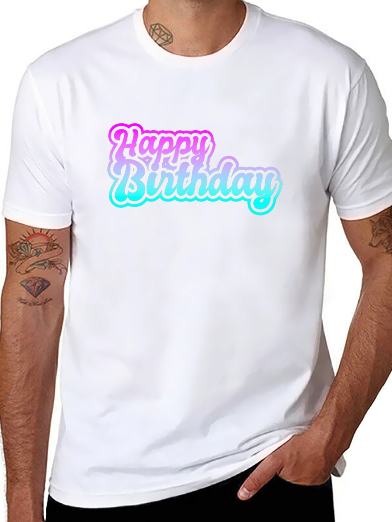 Happy Birthday Black T-Shirt - Stylish Celebration Tee