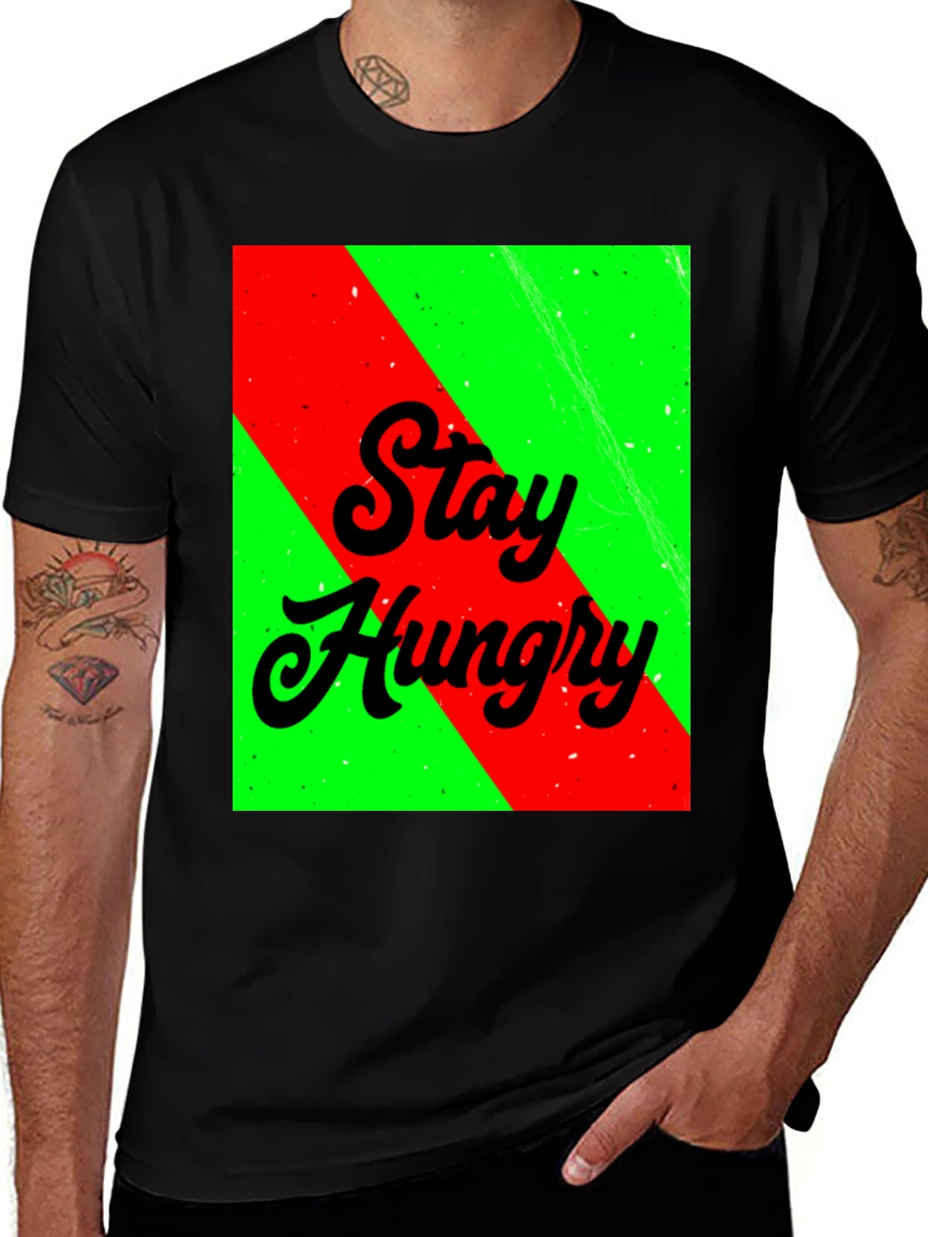 Stay Hungry Graphic Tee - Bold Statement T-Shirt