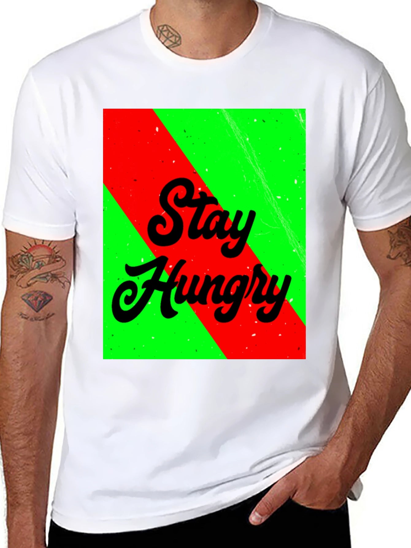 Stay Hungry Graphic Tee - Bold Statement T-Shirt