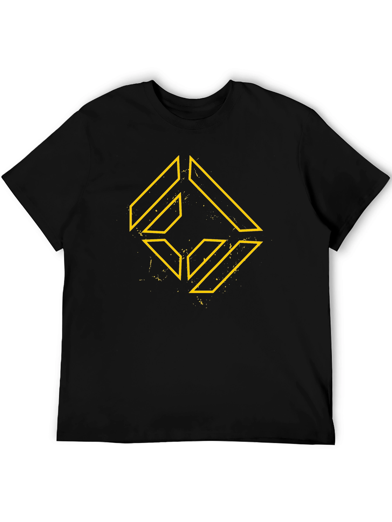 Geometric Graphic Black T-Shirt