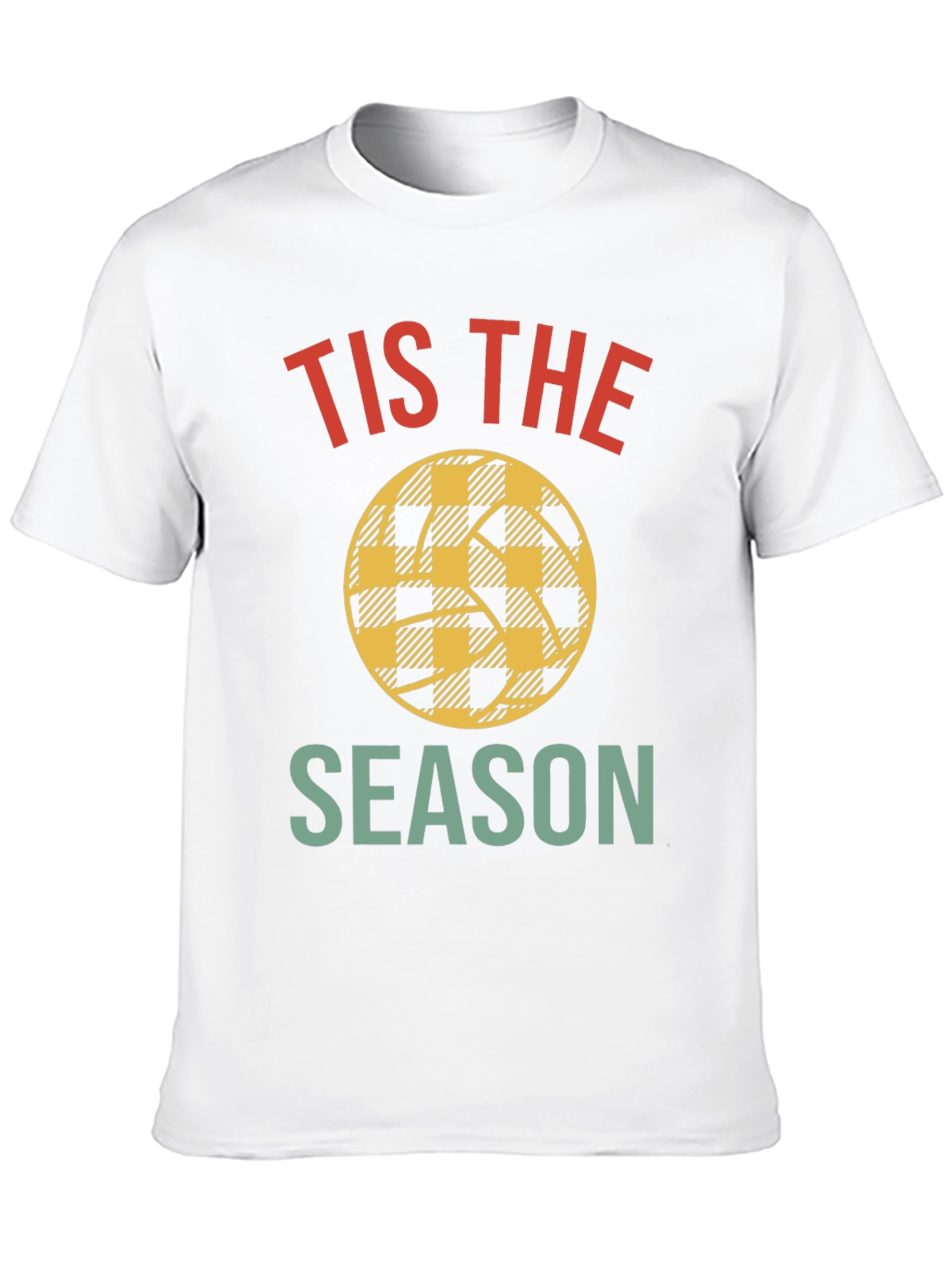 Tis The Season Basketball Plaid Tee