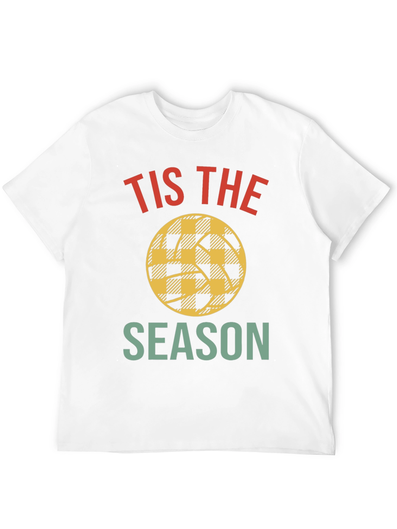 Tis The Season Basketball Plaid Tee