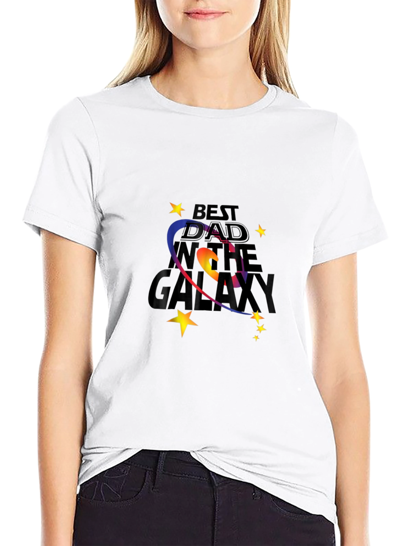 Best Dad in the Galaxy Black T-Shirt