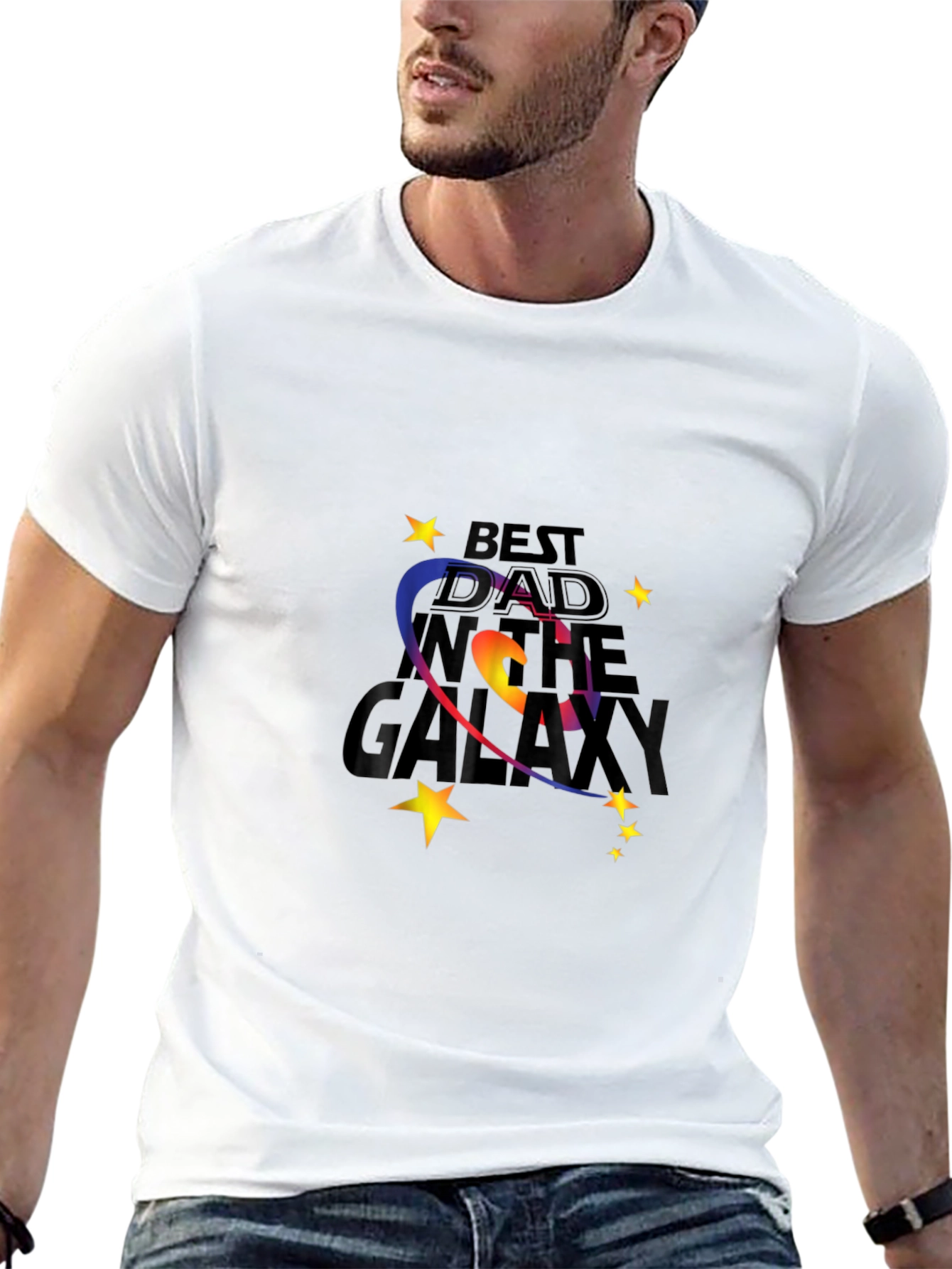 Best Dad in the Galaxy Black T-Shirt