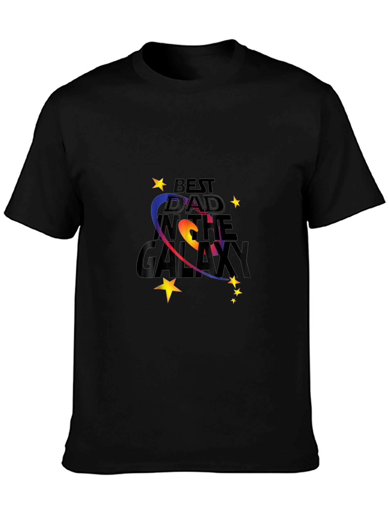 Best Dad in the Galaxy Black T-Shirt
