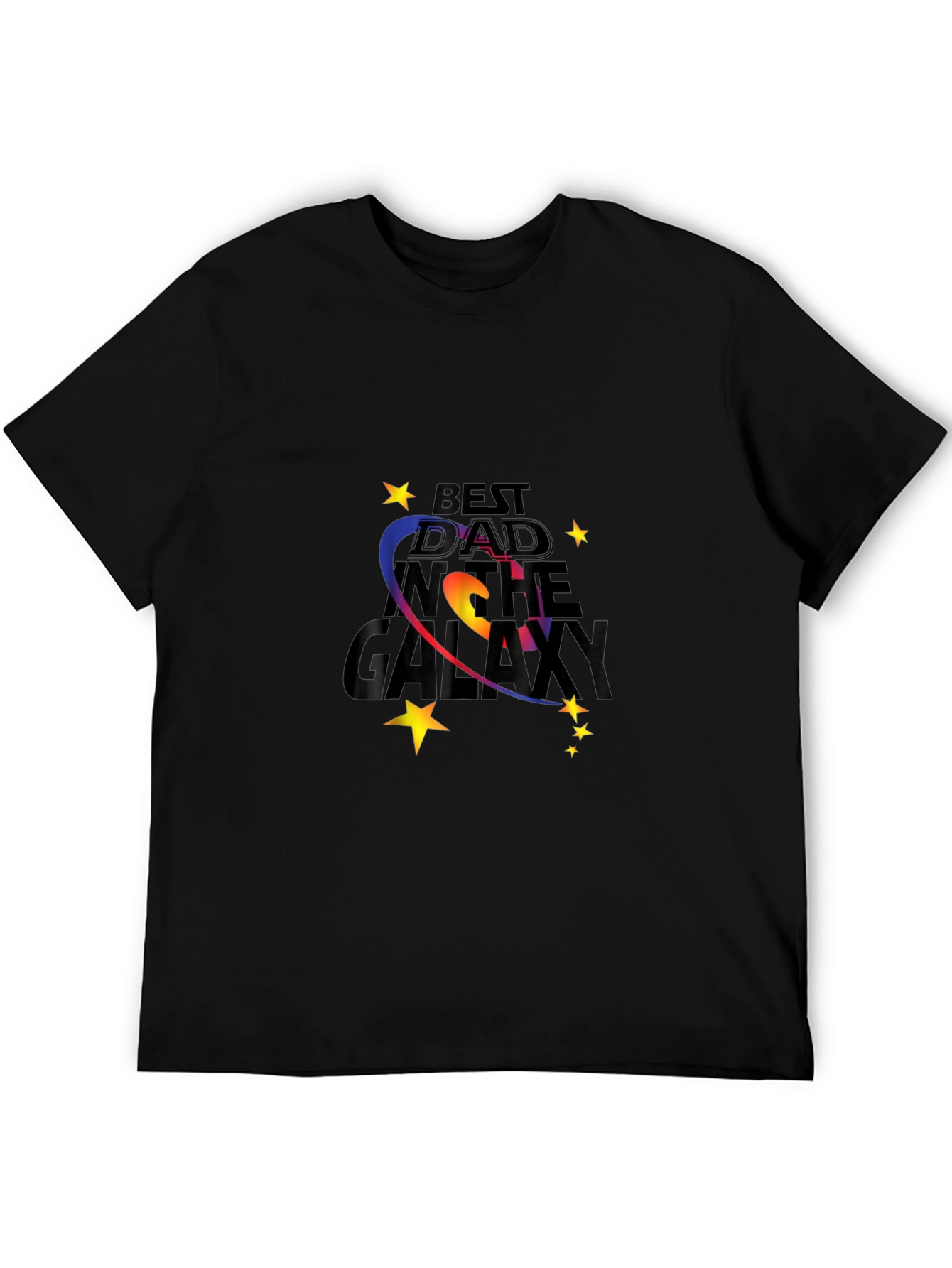 Best Dad in the Galaxy Black T-Shirt