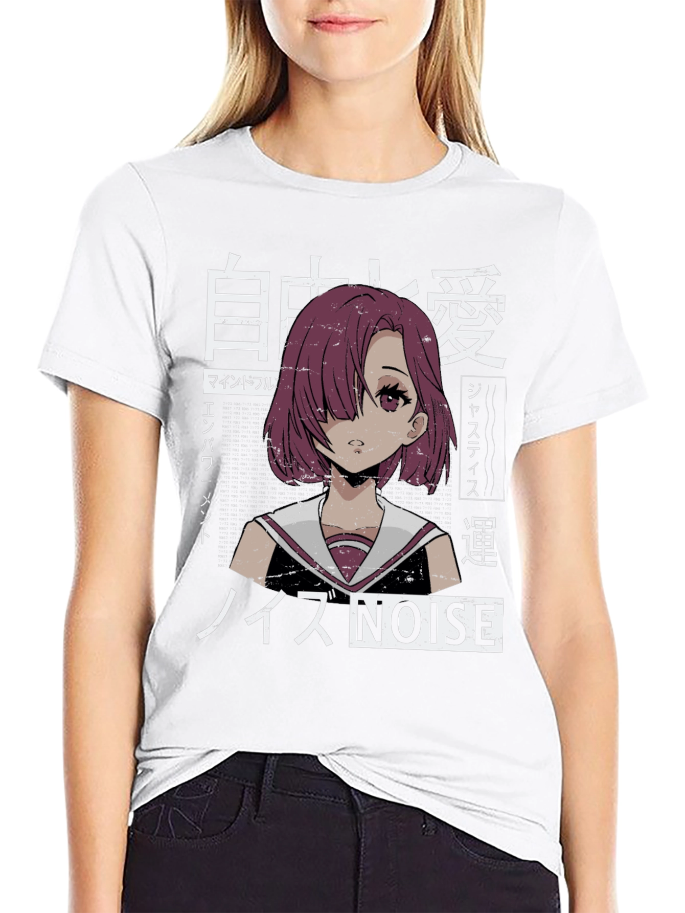 Anime Girl Graphic Tee - Japanese Aesthetic Shirt