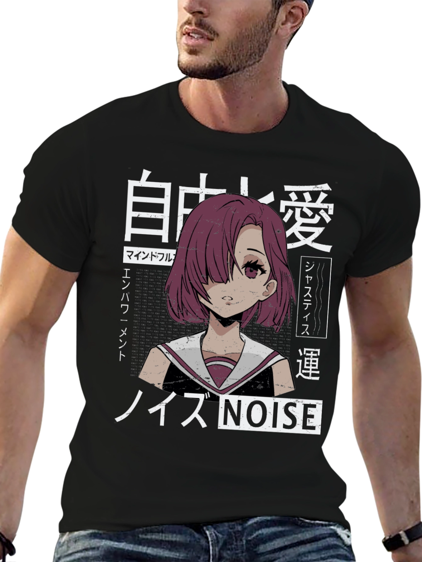 Anime Girl Graphic Tee - Japanese Aesthetic Shirt