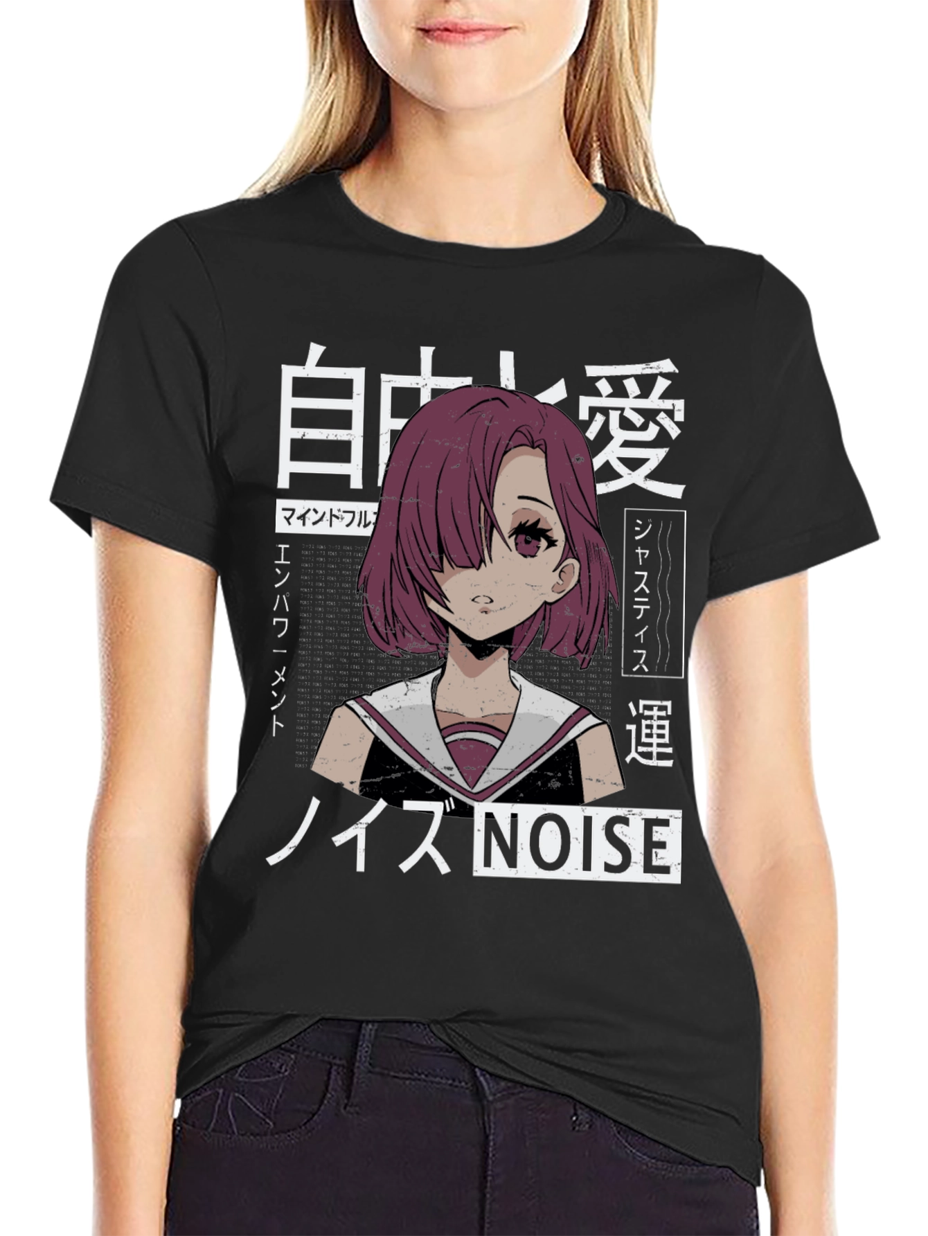 Anime Girl Graphic Tee - Japanese Aesthetic Shirt