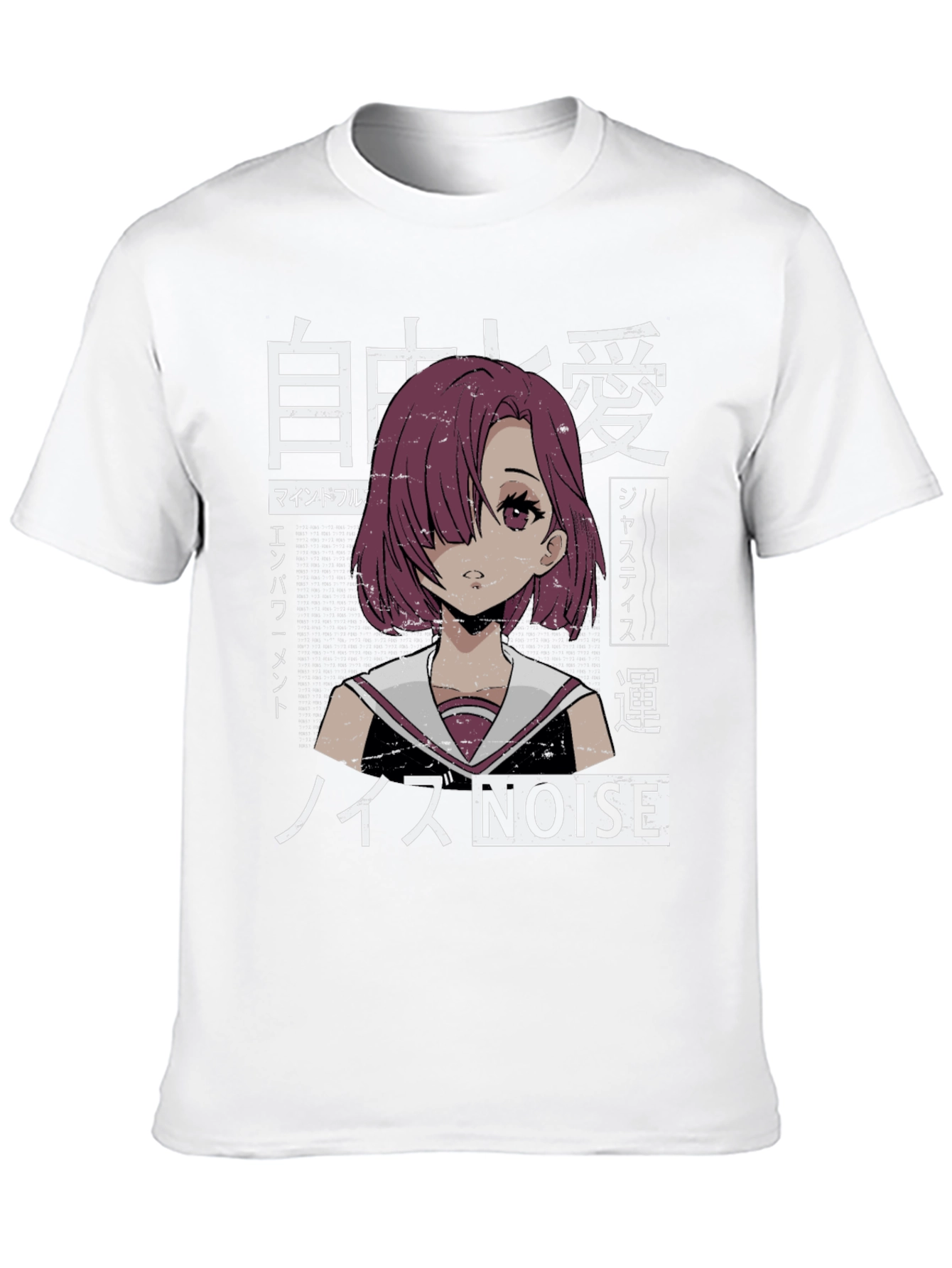 Anime Girl Graphic Tee - Japanese Aesthetic Shirt