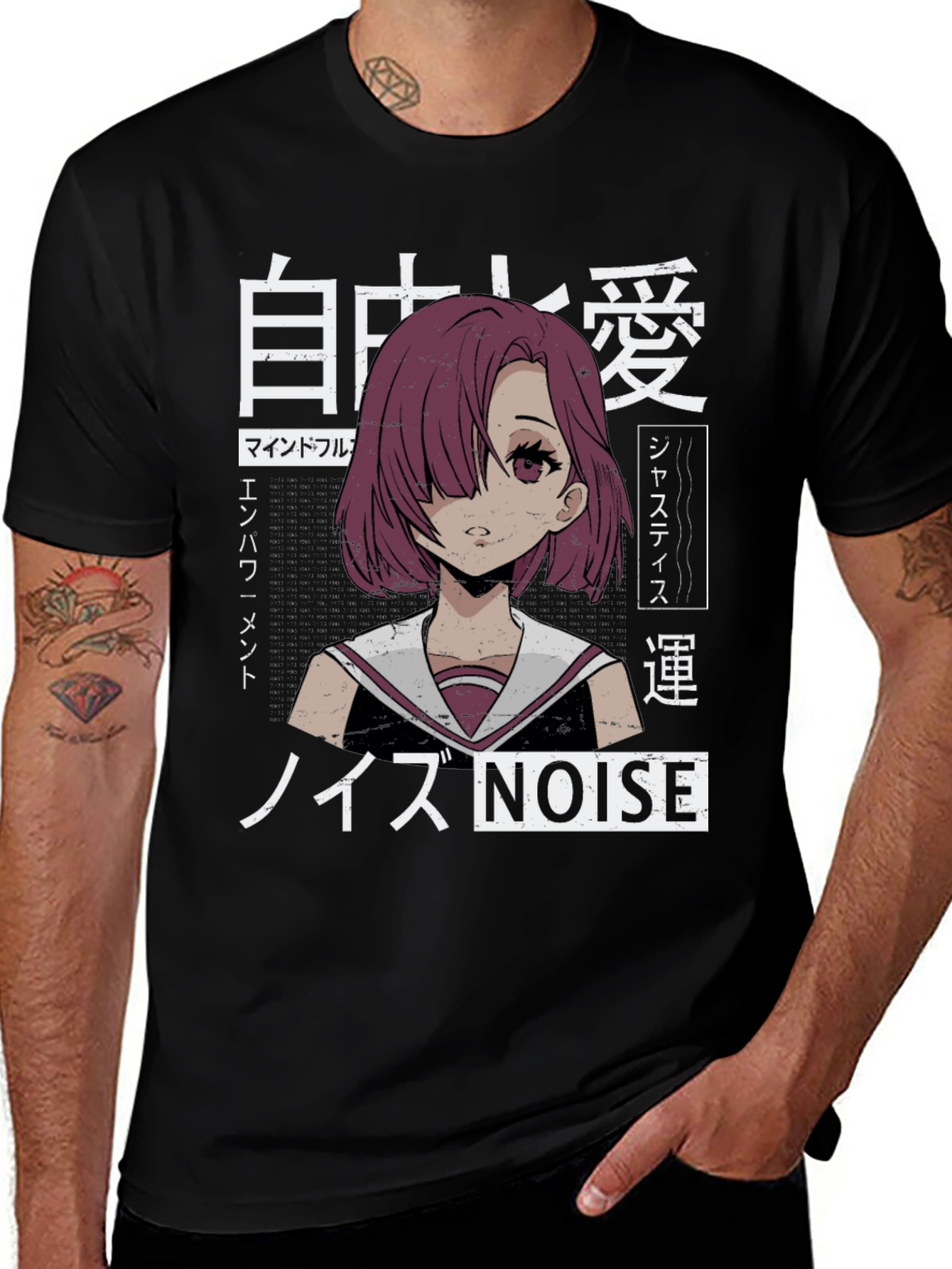 Anime Girl Graphic Tee - Japanese Aesthetic Shirt