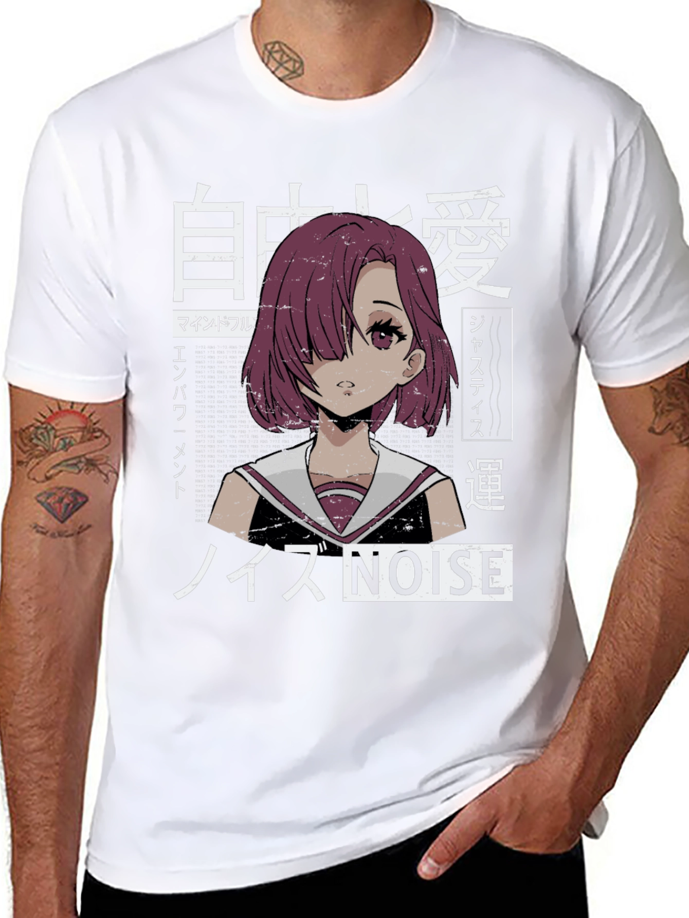 Anime Girl Graphic Tee - Japanese Aesthetic Shirt