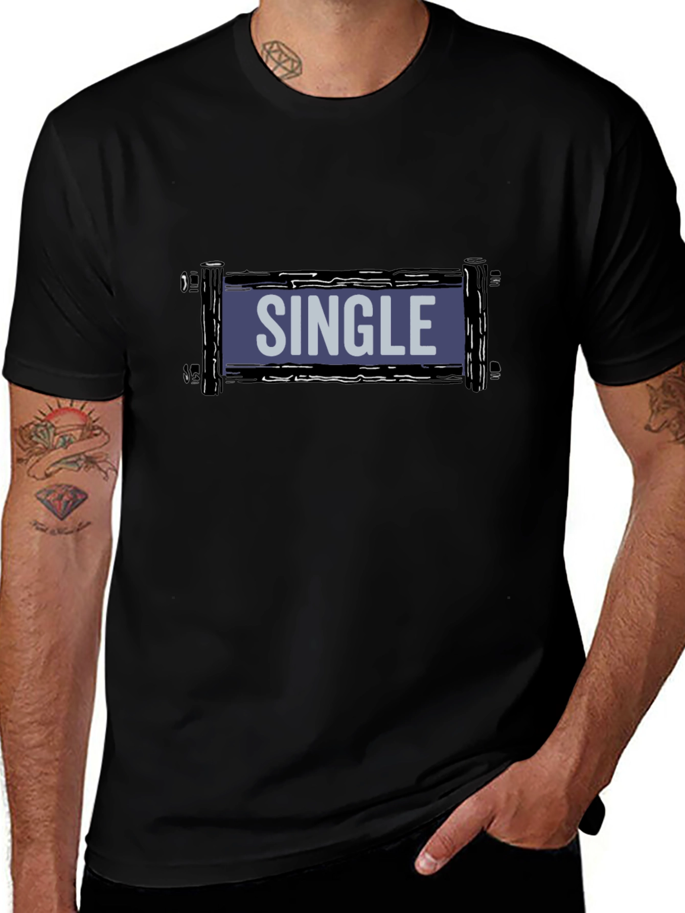 Single T-Shirt - Casual Crew Neck Tee