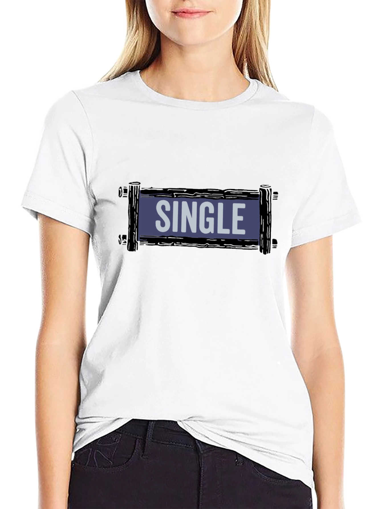 Single T-Shirt - Casual Crew Neck Tee