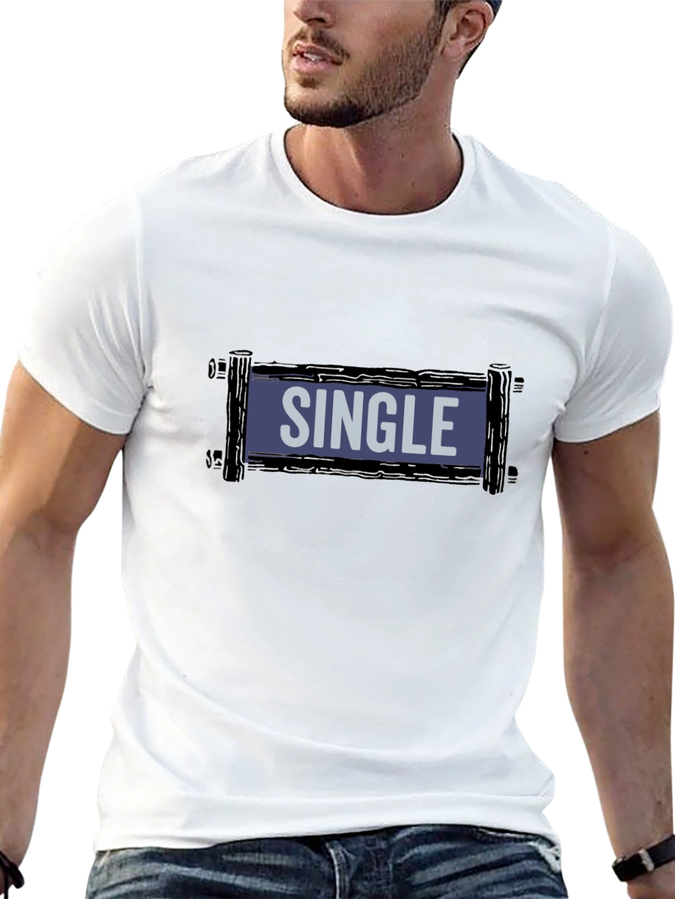Single T-Shirt - Casual Crew Neck Tee