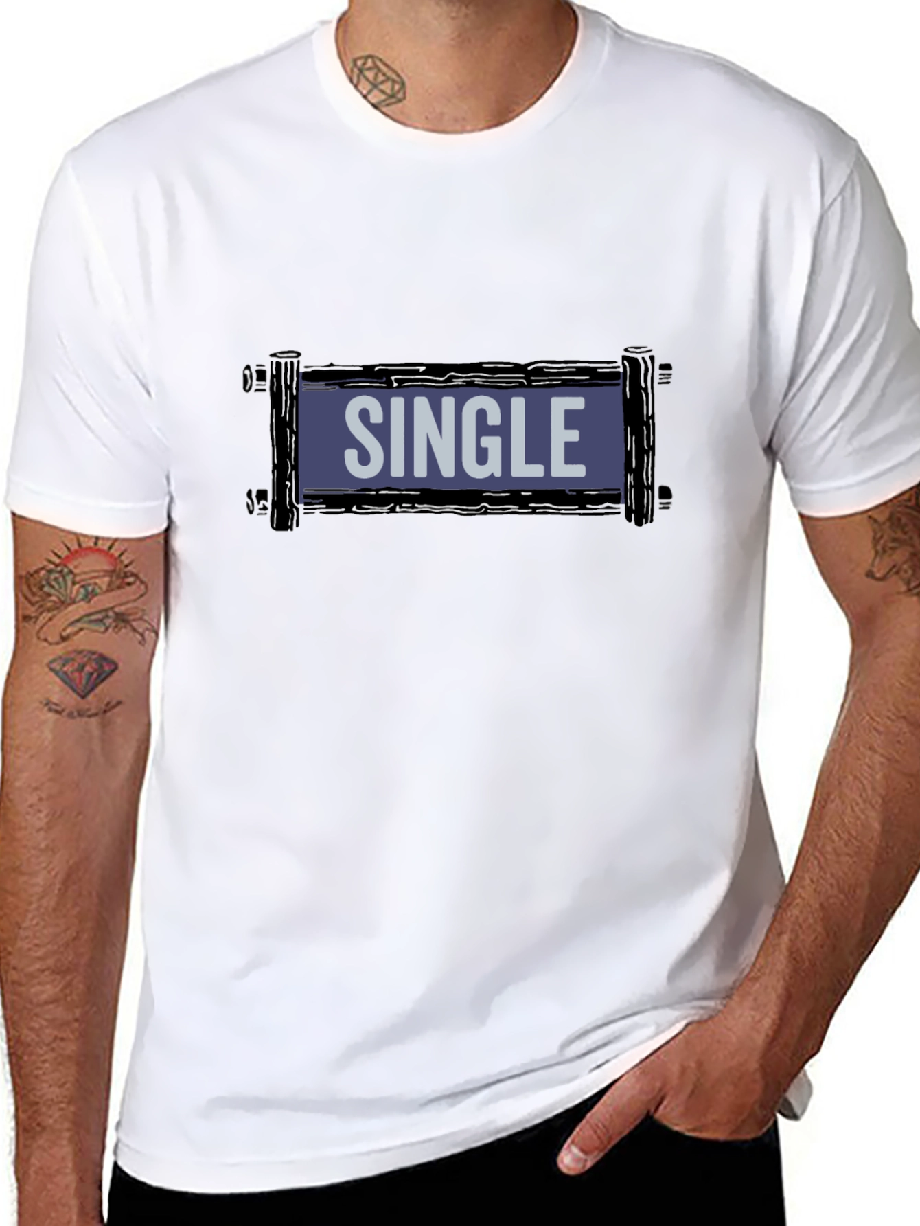 Single T-Shirt - Casual Crew Neck Tee