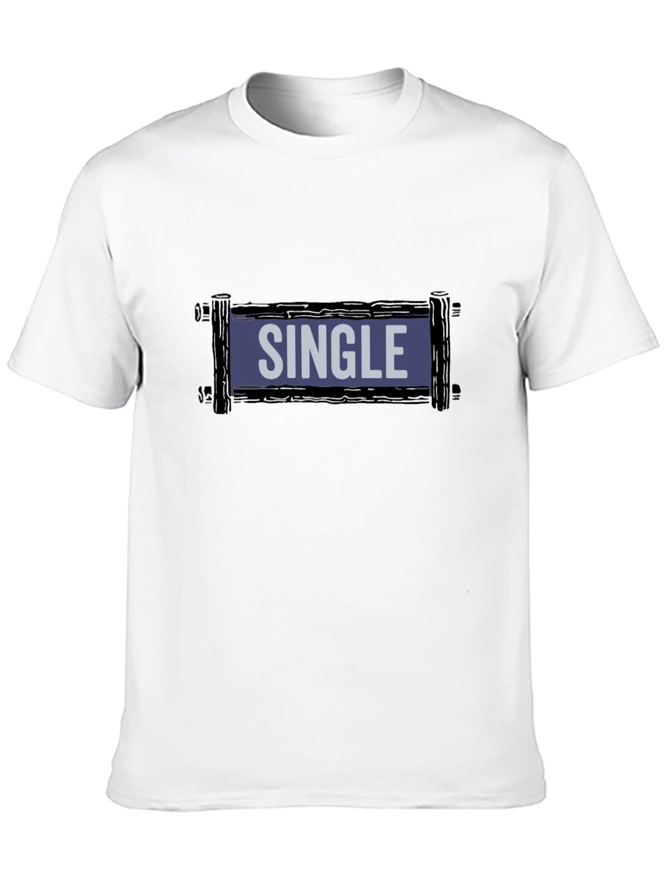 Single T-Shirt - Casual Crew Neck Tee