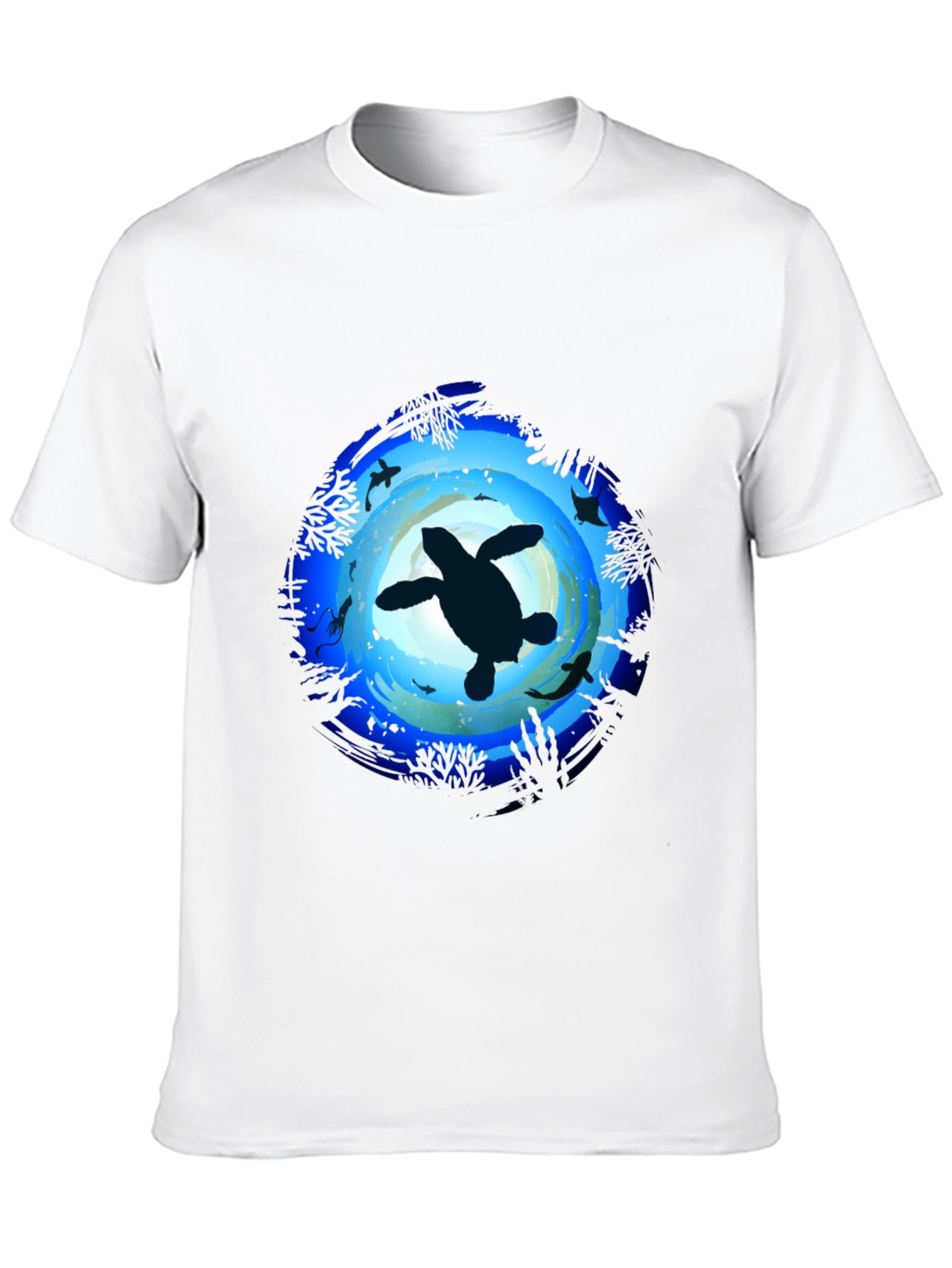 Ocean Turtle Graphic Tee - Mens Black T-Shirt