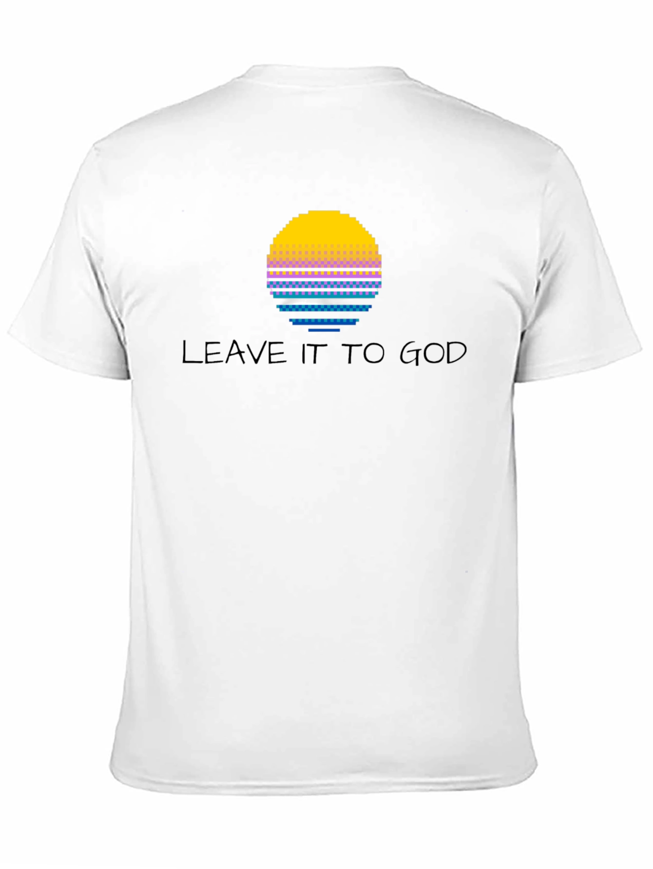 Leave it to God Pixel Sunset Graphic T-Shirt