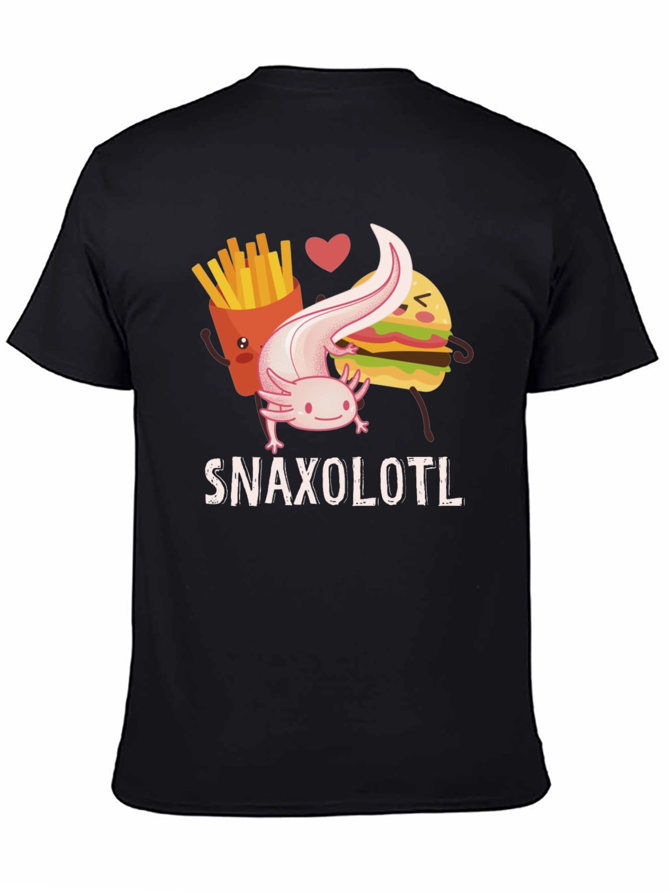 Snaxolotl Funny Axolotl Food Lover T-Shirt